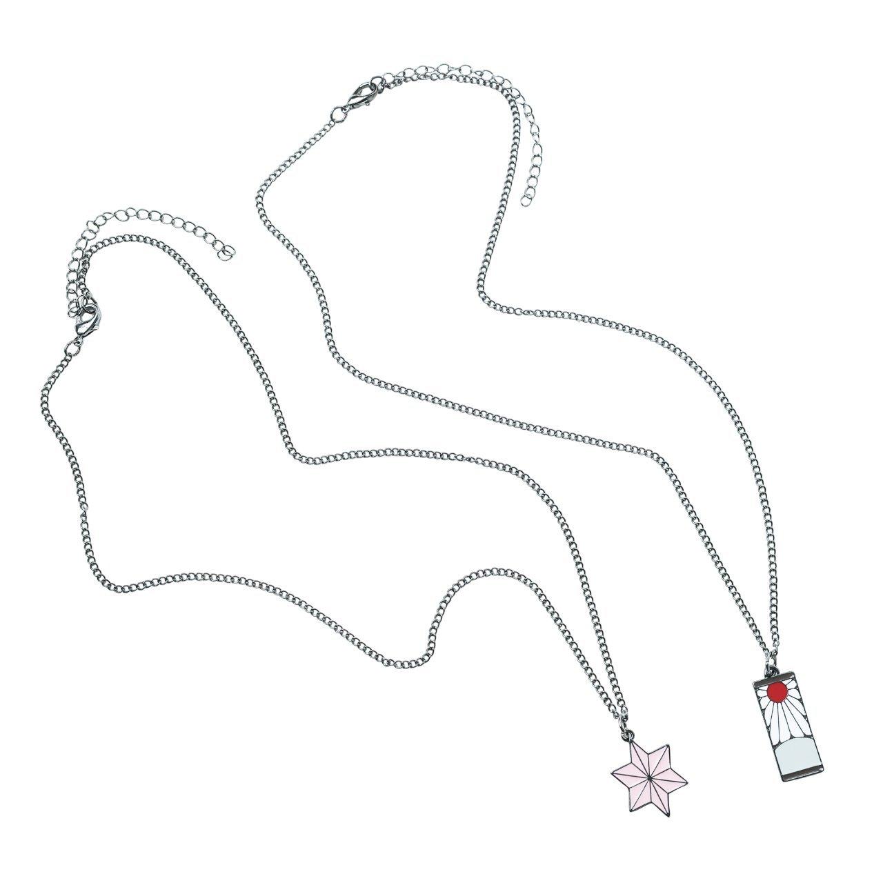 Demon Slayer: Kimetsu No Yaiba Tanjiro and Nezuko Best Friend Necklace Set GameStop Exclusive