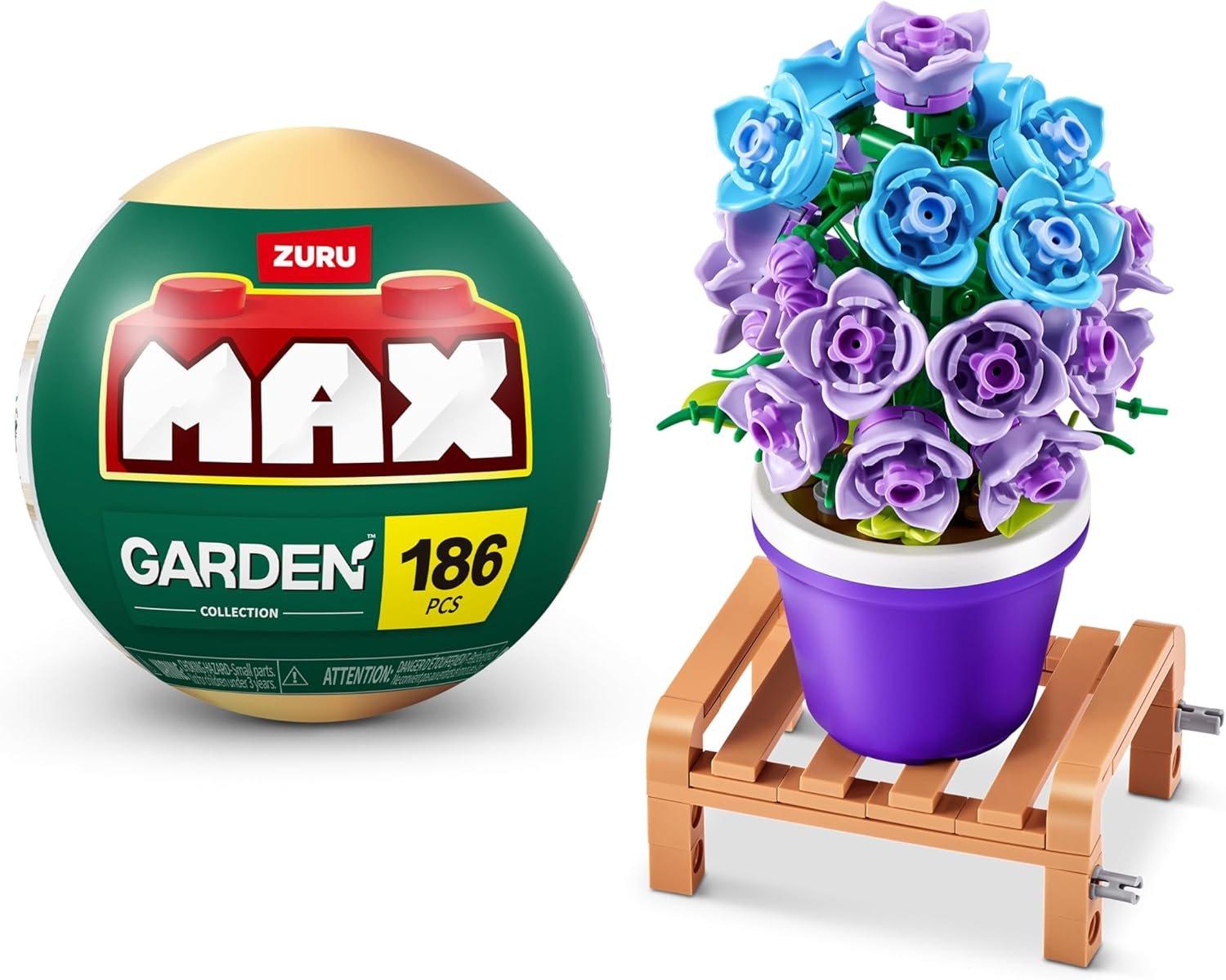 ZURU MAX Premium Garden Pot Plants Building Bricks Collection
