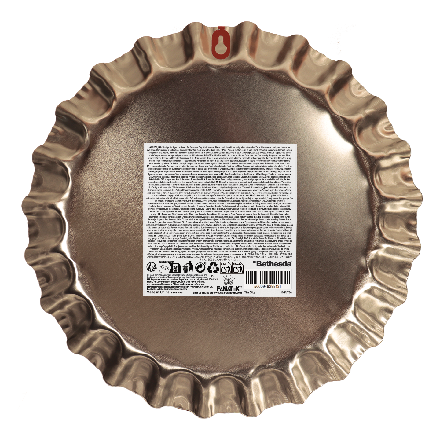 Fallout Sunset Sarsaparilla Bottle Cap Tin Sign