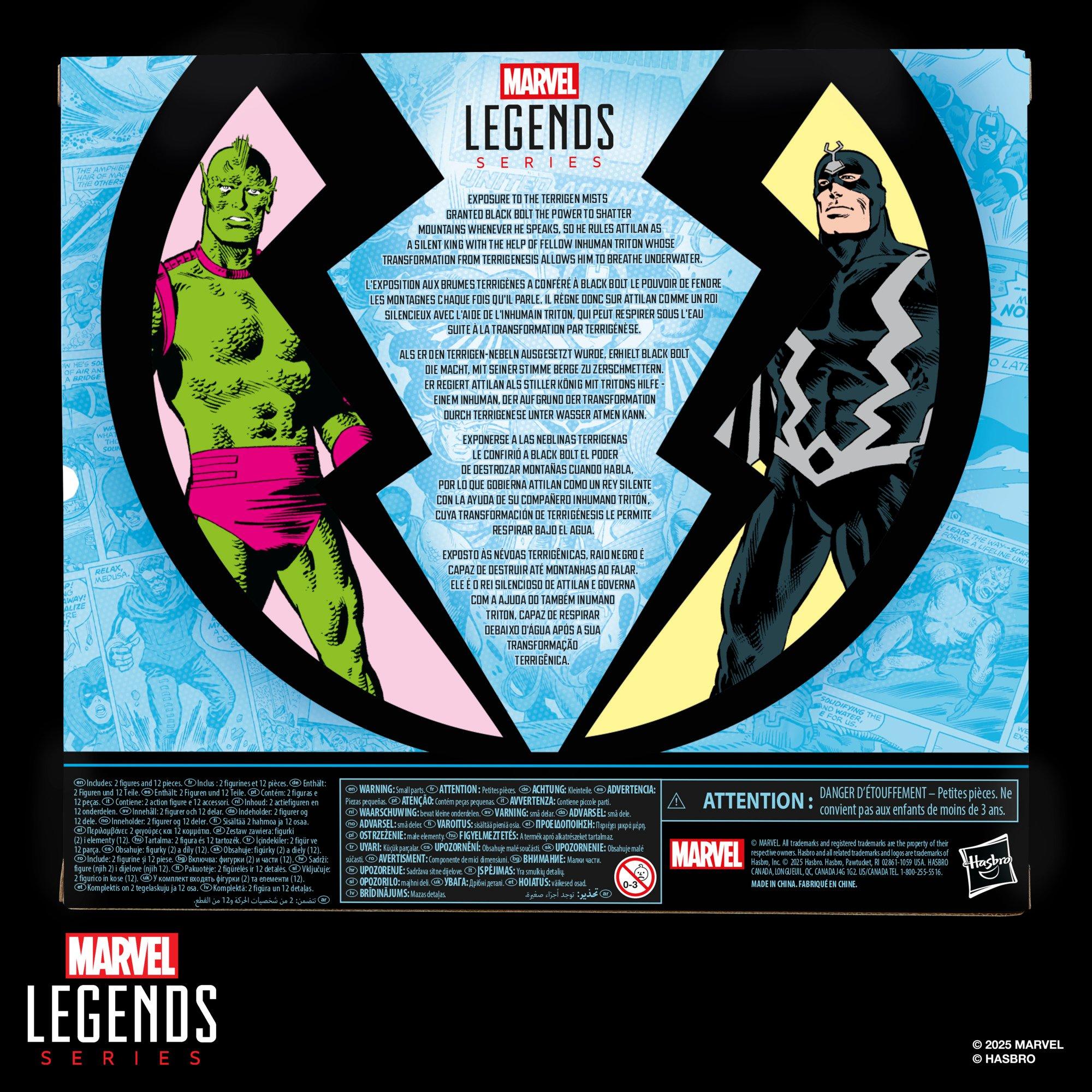 Hasbro Marvel Legends Series Inhumans Black Bolt and Triton 6-in Action Figure 2-Pack