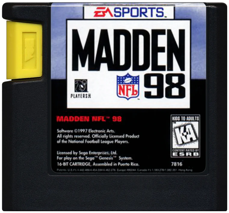 Madden NFL '98 - Sega Genesis