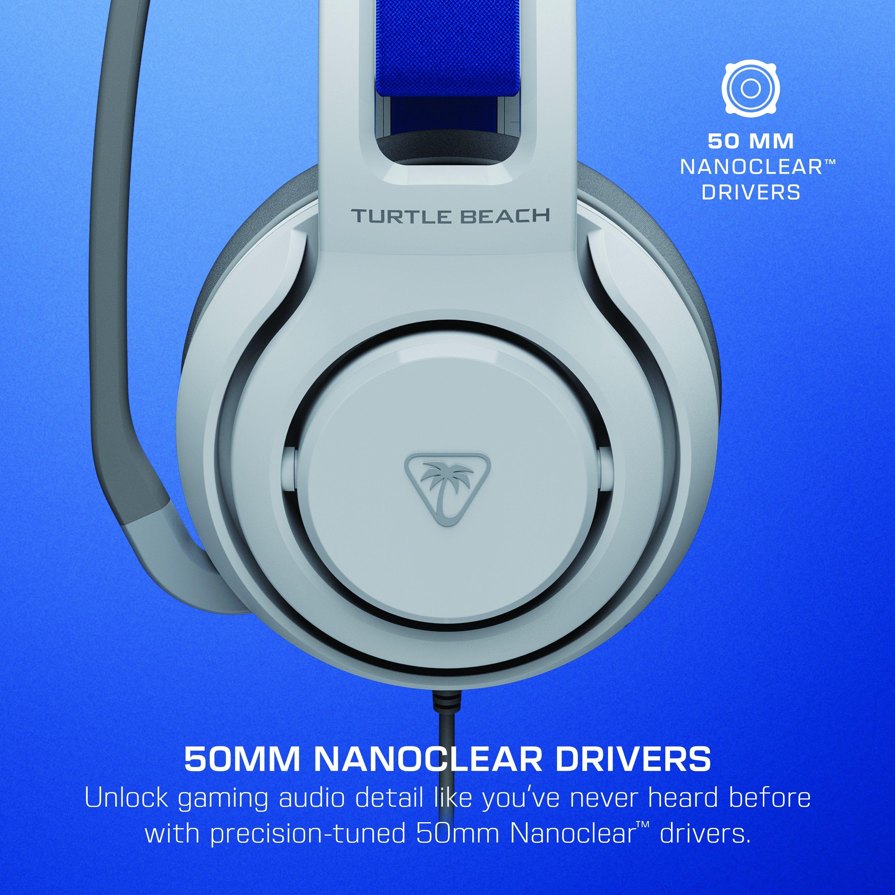 Turtle Beach Atlas 200 Wired Gaming Headset (White) for PlayStation 5 and PlayStation 4