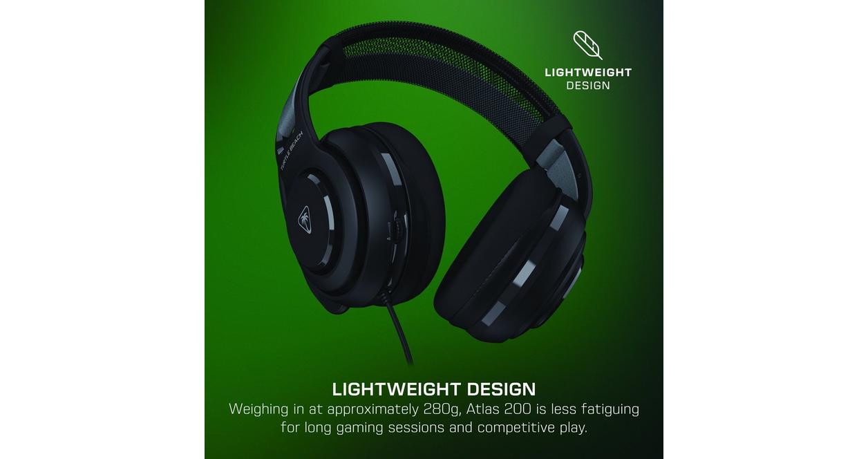 Turtle Beach Atlas 200 Wired Multiplatform Gaming Headset (Black) for Xbox, PlayStation, PC