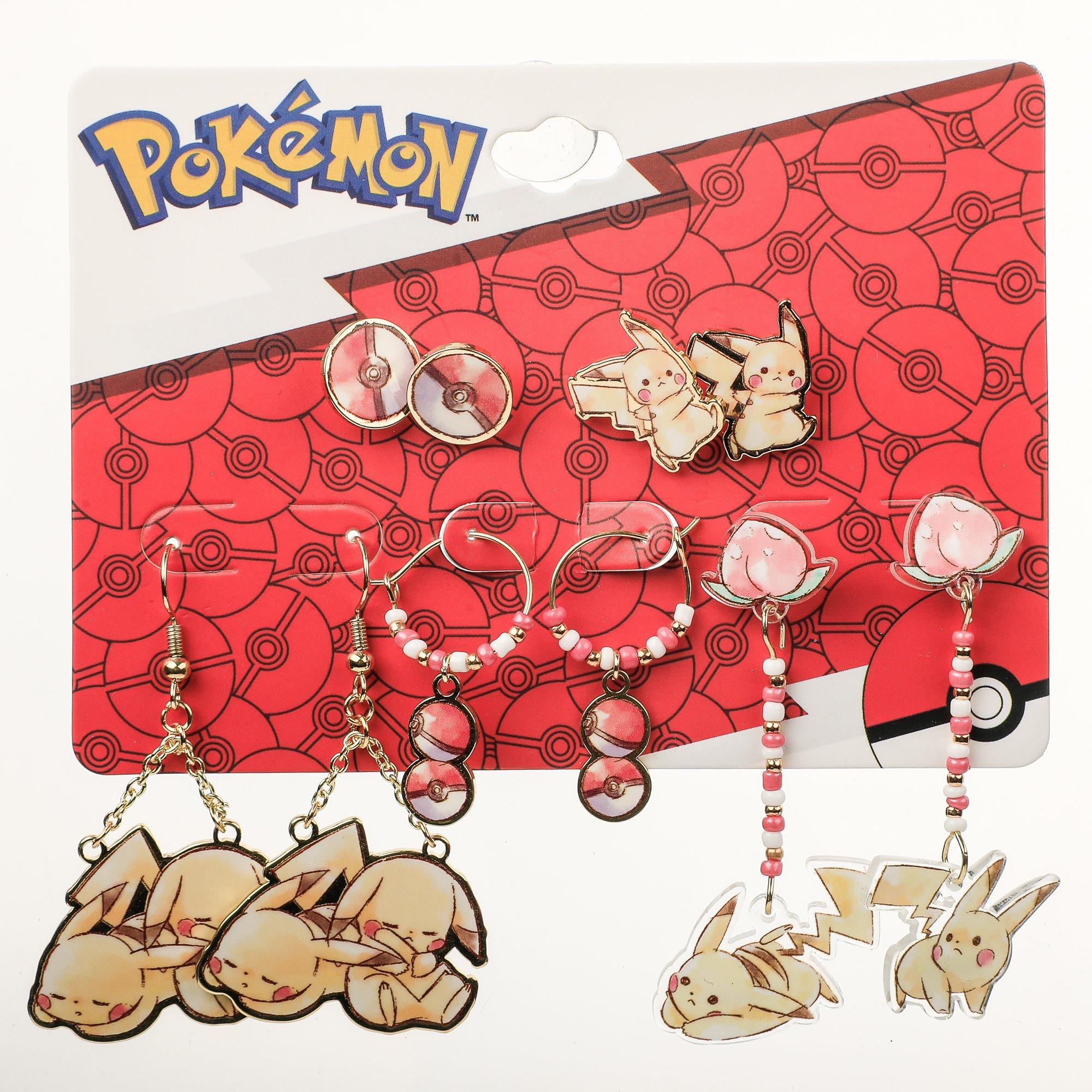 pokemon card earrings Fashion Jewelry Extended Enamel Character Stud 6-pair Earring Set: Clothing, Shoes & Jewelry this pair is sure to stand out as a uniquely fun addition to your outfit or your jewelry collection Touching up my Custom 3D
