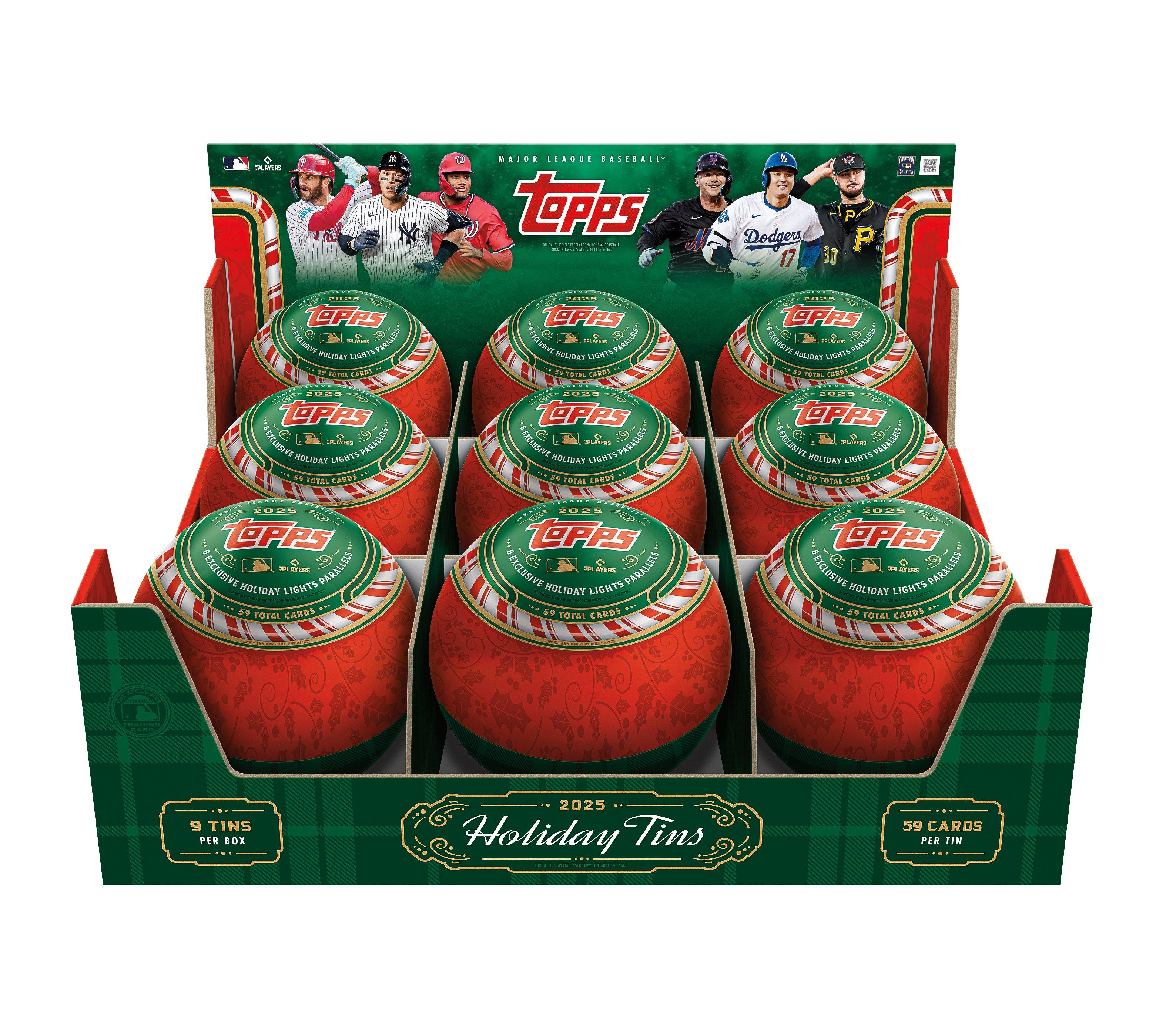 2025 Topps Holiday MLB Baseball Collector Tin