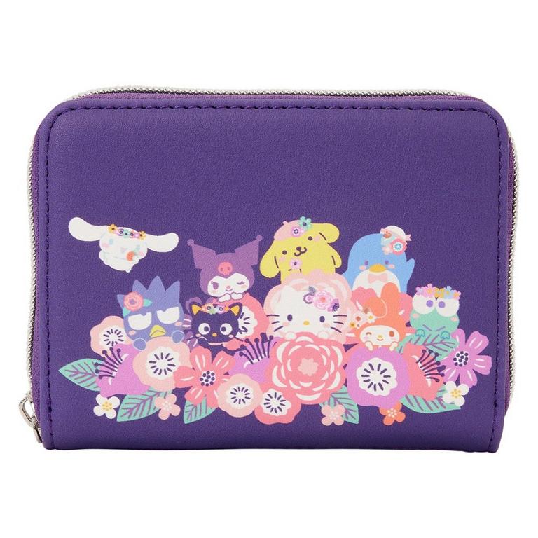 Loungefly Sanrio Floral Zip Around Wallet GameStop Exclusive