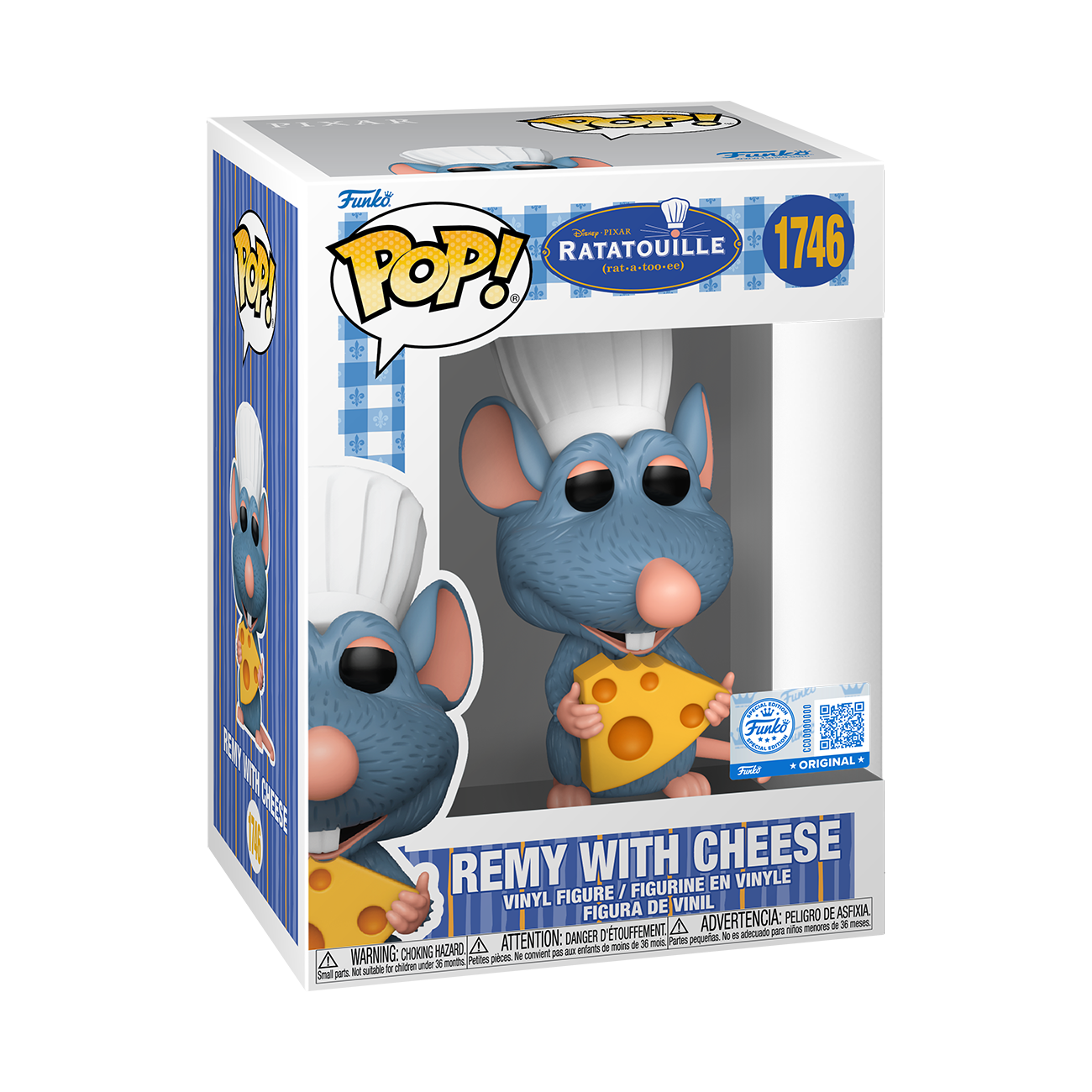 Funko POP! Disney: Disney Pixar’s Ratatouille Remy with Cheese 4.1-in Vinyl Figure