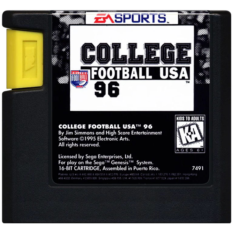 College Football USA 96 - Sega Genesis