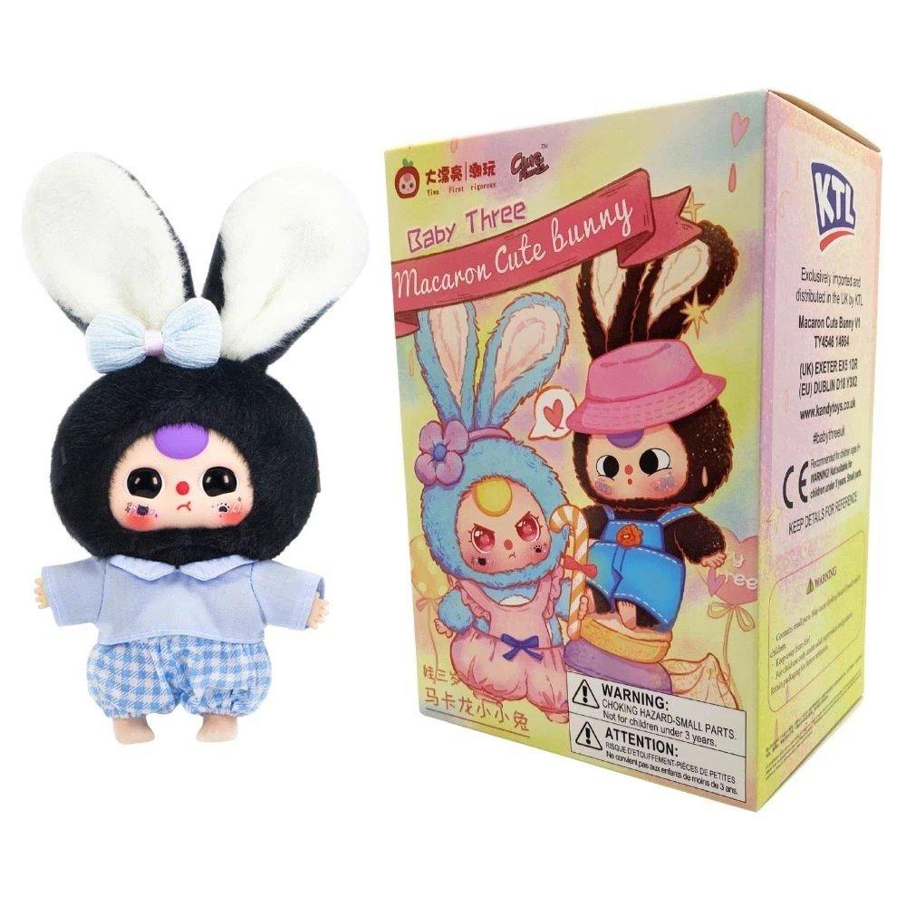 Baby Three Macaron Cute Bunny Plush Blind Box (Styles May Vary