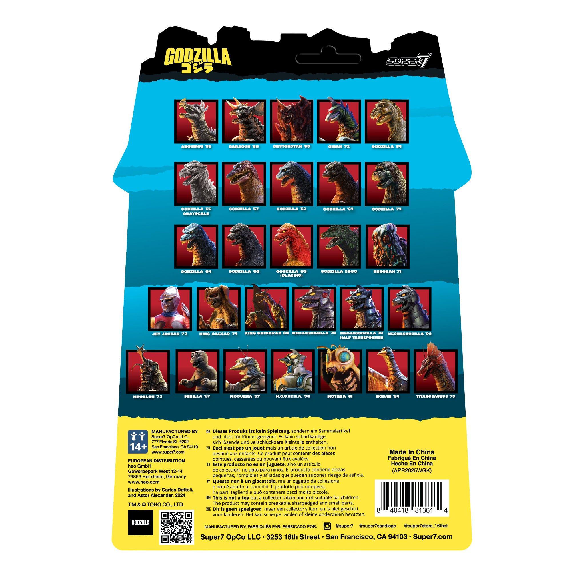 Super7 Toho ReAction Godzilla 1989 Godzilla (Blazing) 3.75-in Action Figure