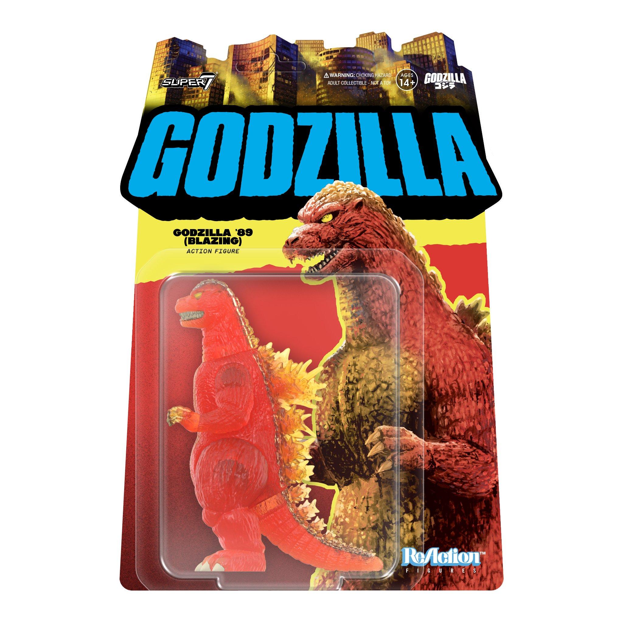 Super7 Toho ReAction Godzilla 1989 Godzilla (Blazing) 3.75-in Action Figure