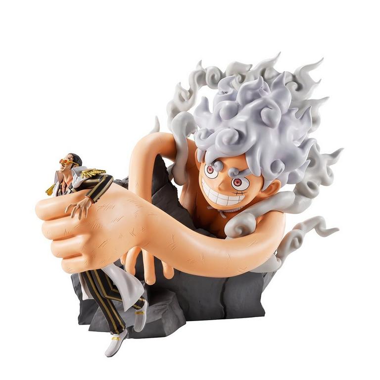 Bandai One Piece Revible Moment Ichibansho Monkey D. Luffy Gear 5 vs. Borsalino (Burst of Energy) 7.9-in Figure