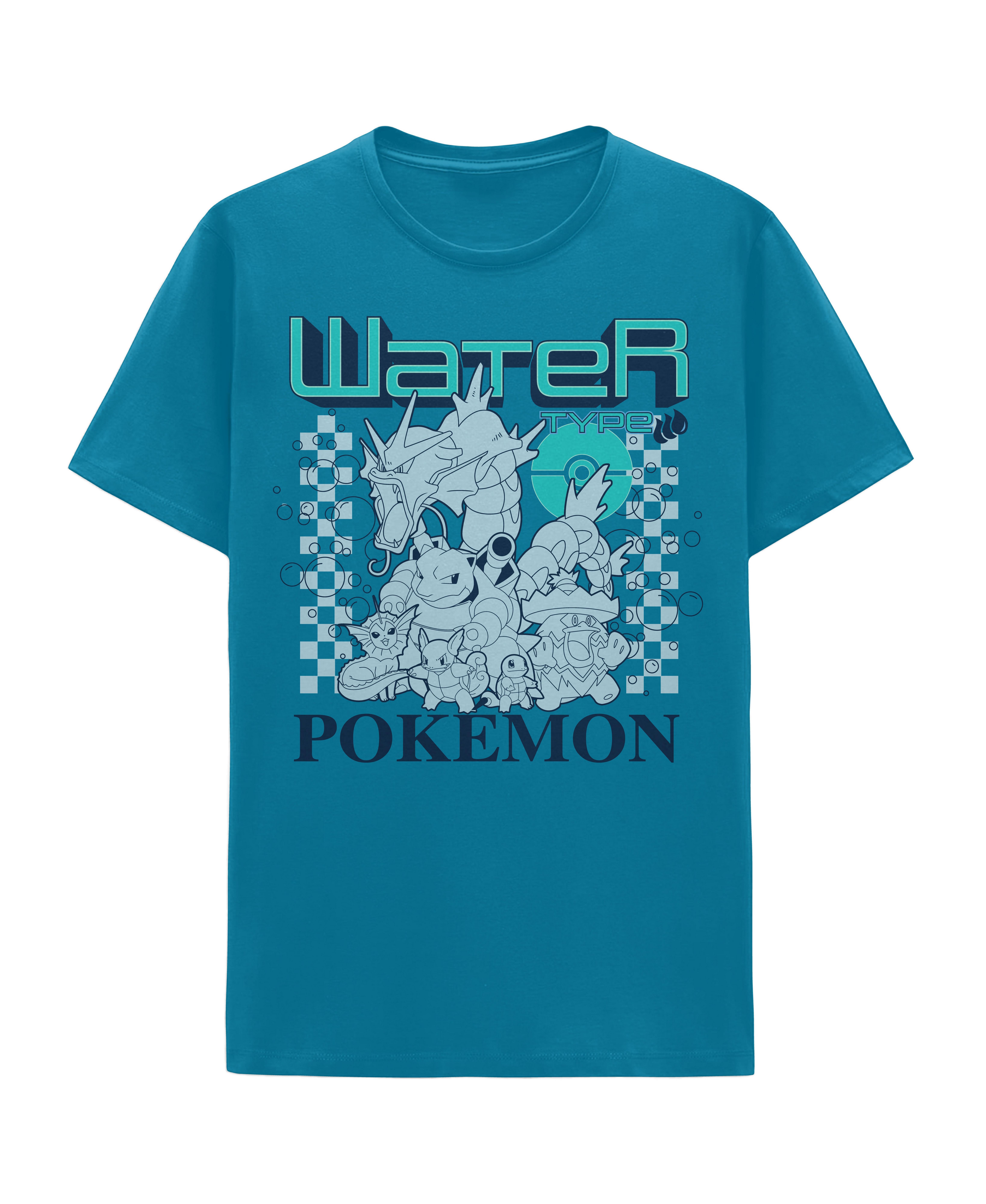 Pokemon Water Type Unisex Graphic T-Shirt GameStop Exclusive, Size: Medium