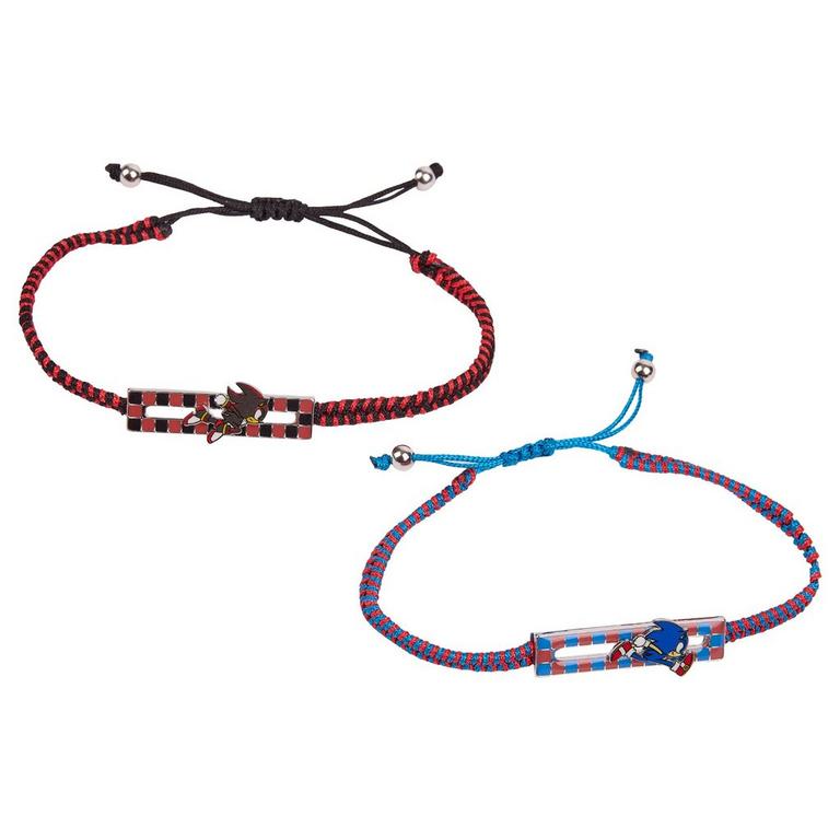 Sonic the Hedgehog Sonic and Shadow Sliding Cord Bracelets GameStop Exclusive