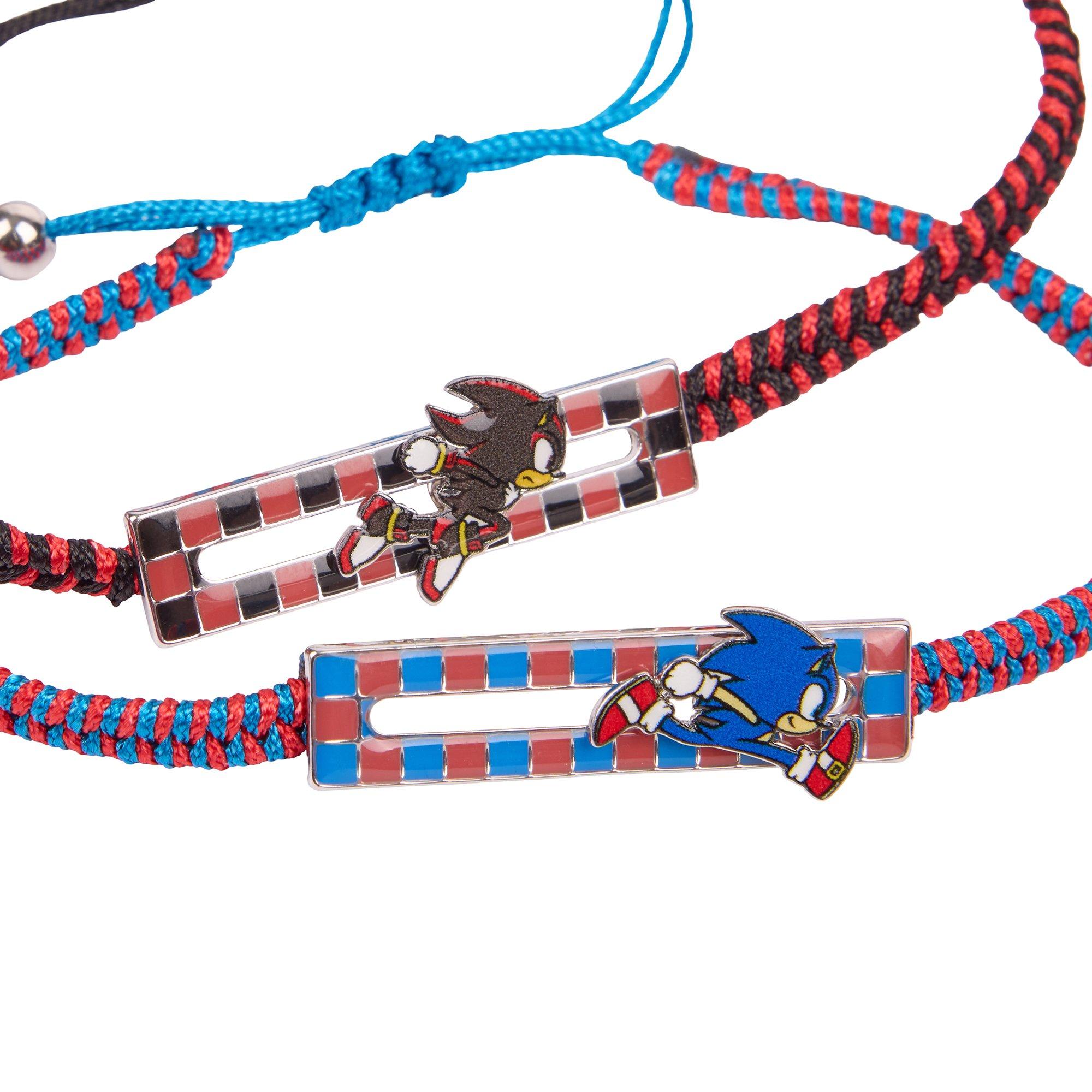 Sonic the Hedgehog Sonic and Shadow Sliding Cord Bracelets GameStop Exclusive