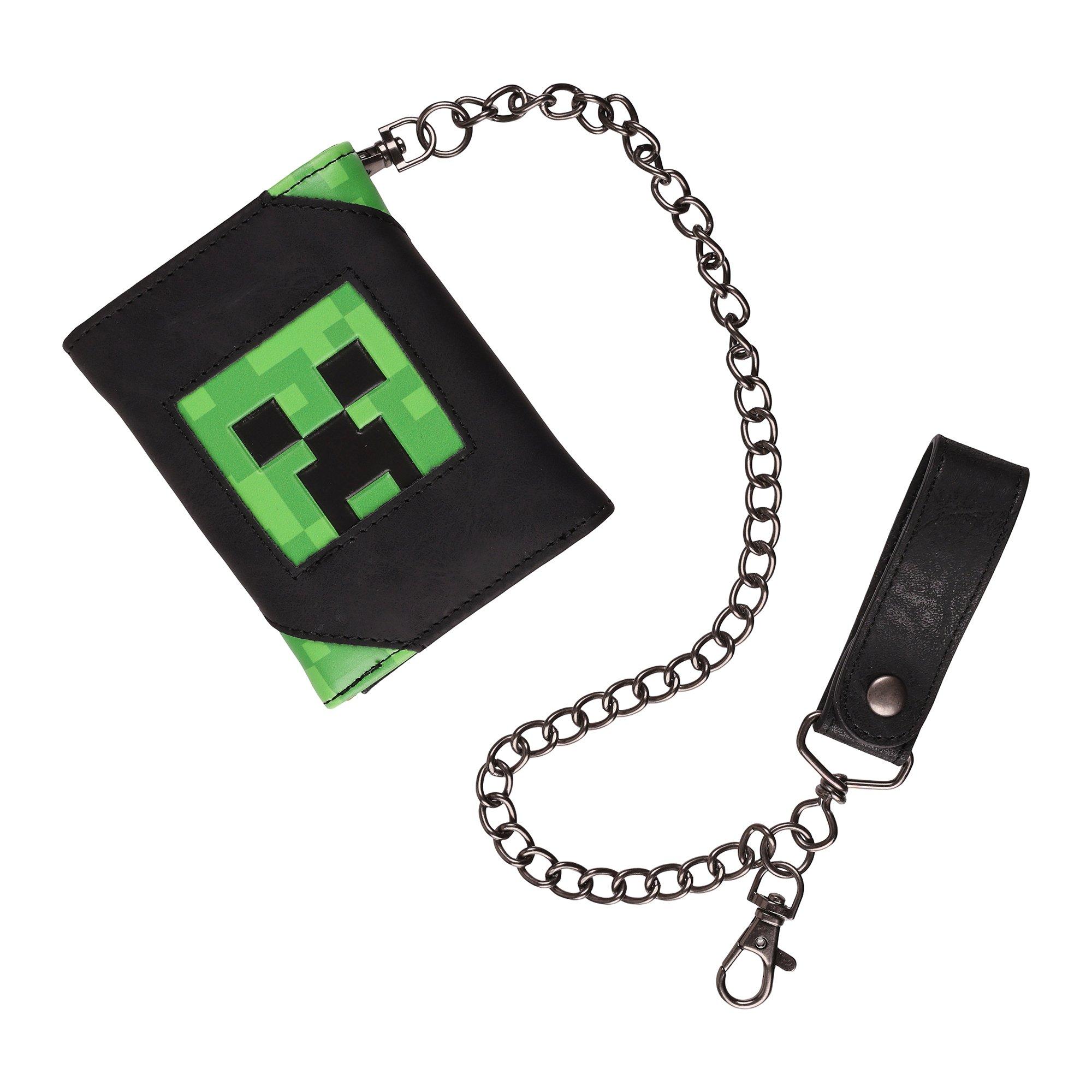 Minecraft Creeper Trifold Chain Wallet | GameStop