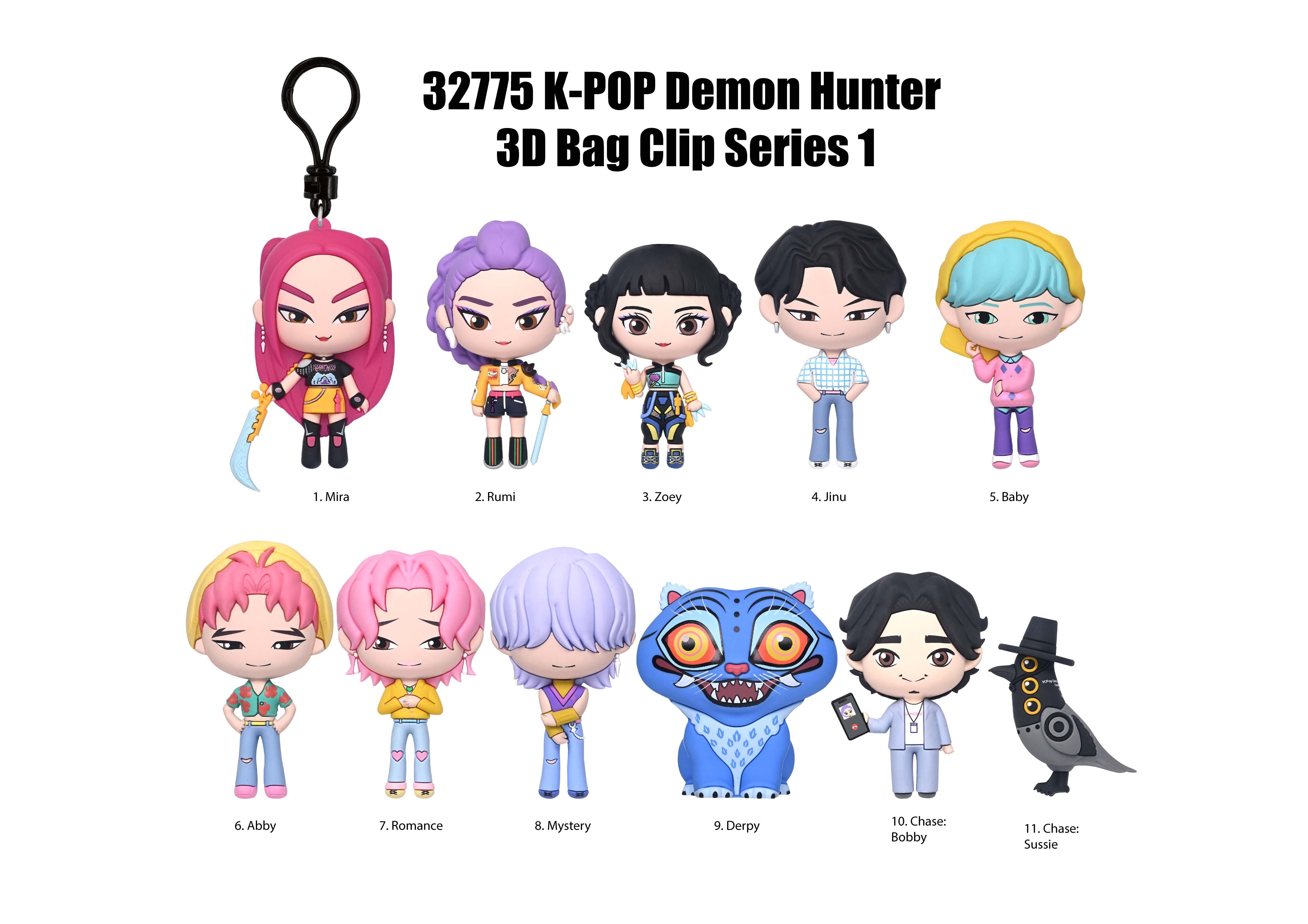 KPop Demon Hunter Series 1 3D Foam Bag Clip Blind Bag (Styles May Vary)