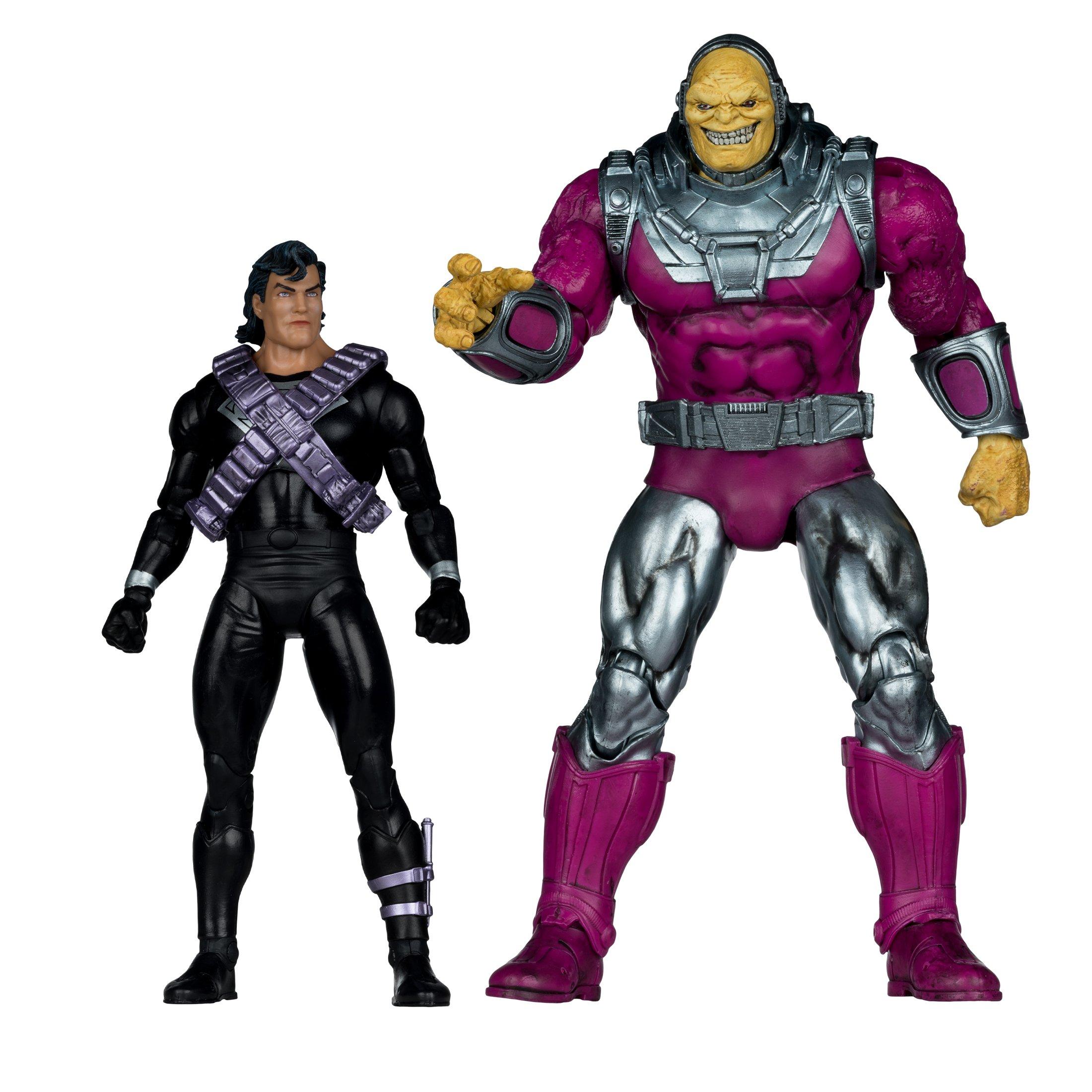 DC Multiverse Superman Megafig Mongul vs Kryptonian 7-in Action Figure Set