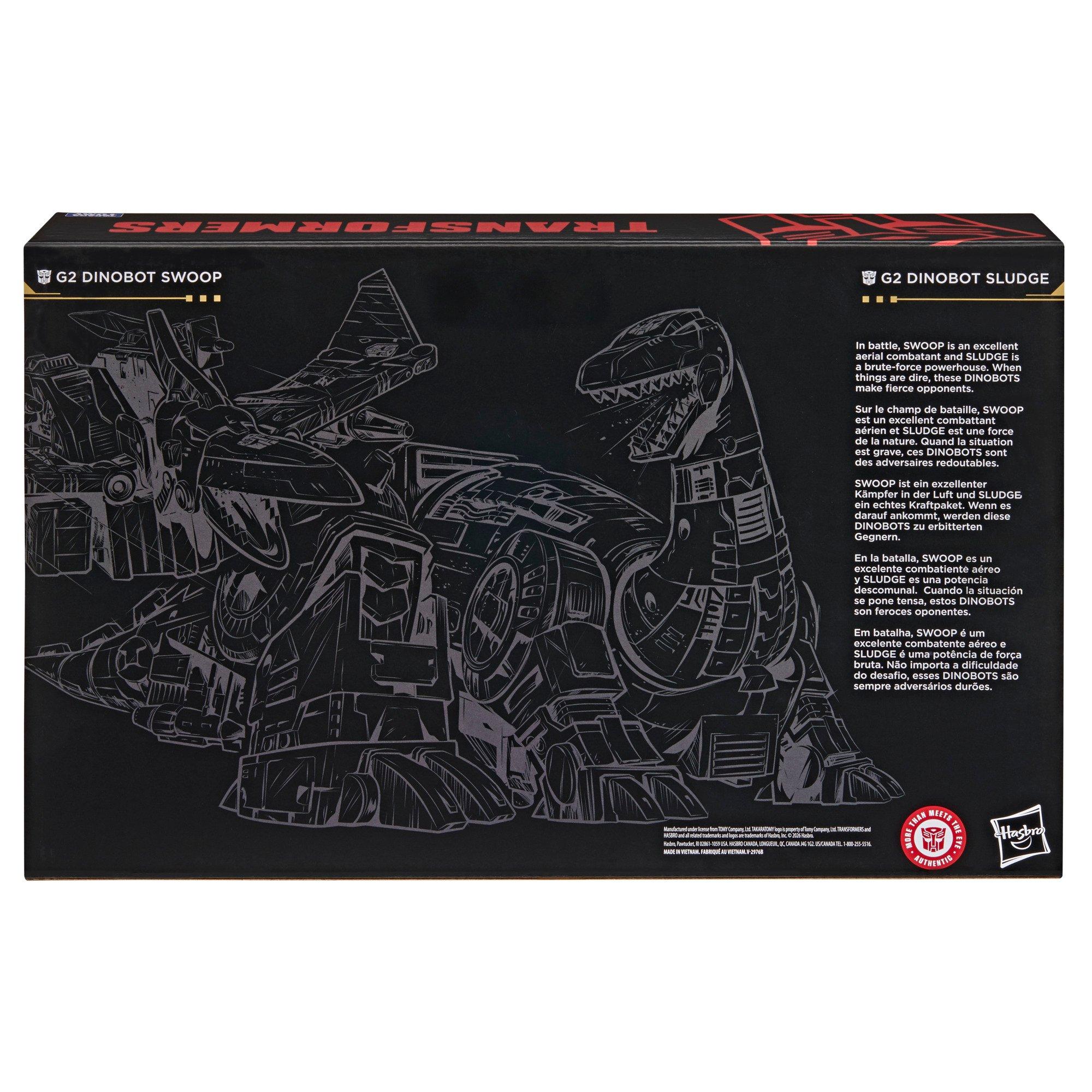 Hasbro Transformers Toys Studio Series Voyager Transformers Age of the Primes G2 Dinobot Swoop and G2 Dinobot Sludge 8.5-in Action Figure Set