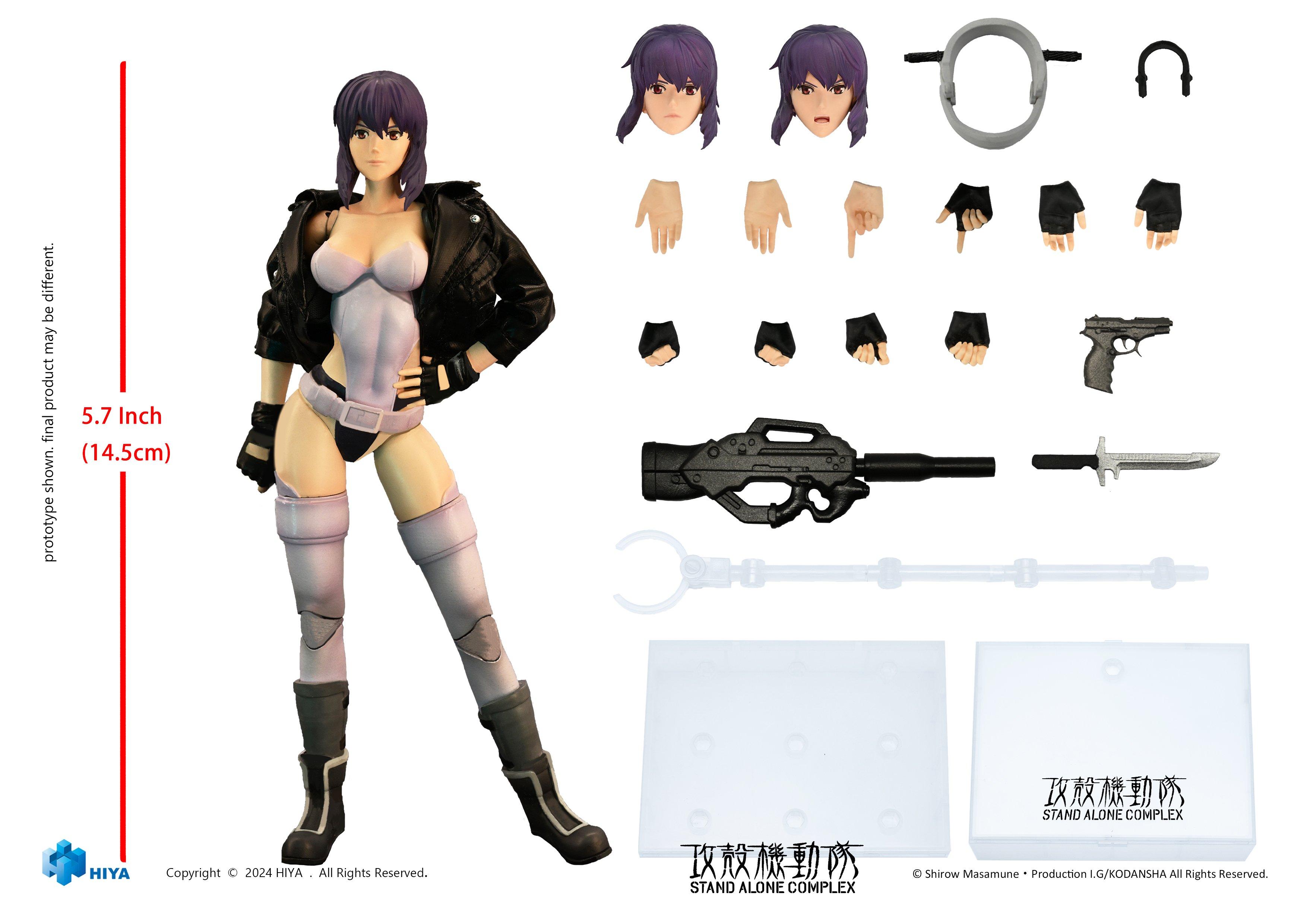 HIYA Exquisite Super Series Ghost in the Shell Stand Alone Complex Kusanagi Motoko 1/12 Scale 6-in Action Figure