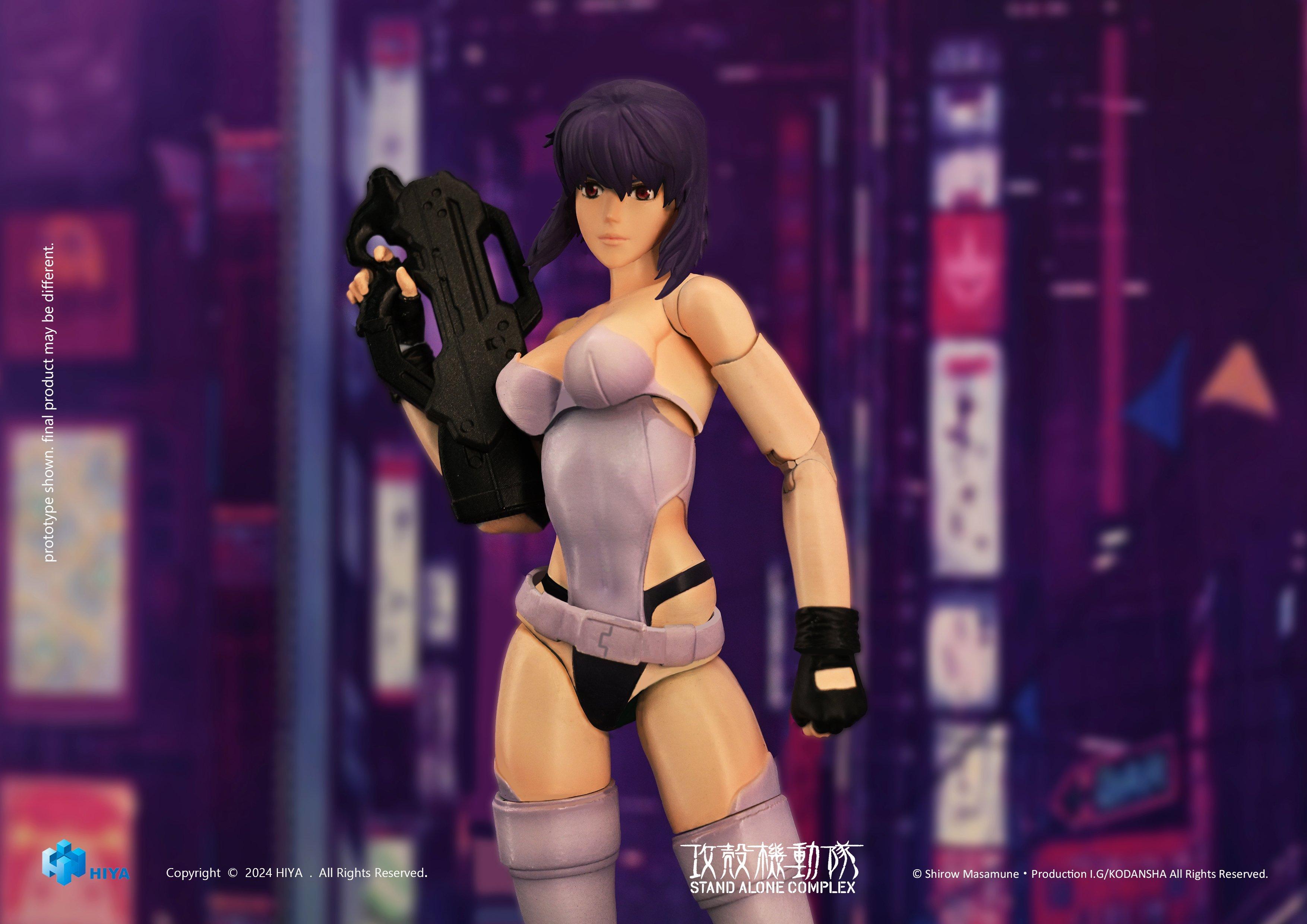 HIYA Exquisite Super Series Ghost in the Shell Stand Alone Complex Kusanagi Motoko 1/12 Scale 6-in Action Figure