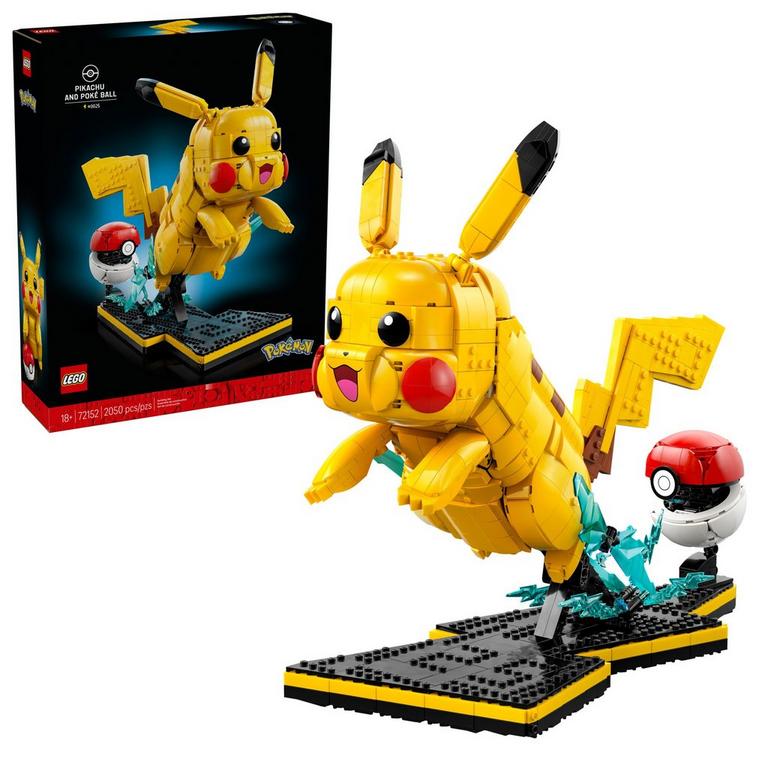 LEGO Pokemon Pikachu and Poke Ball Building Set 72152