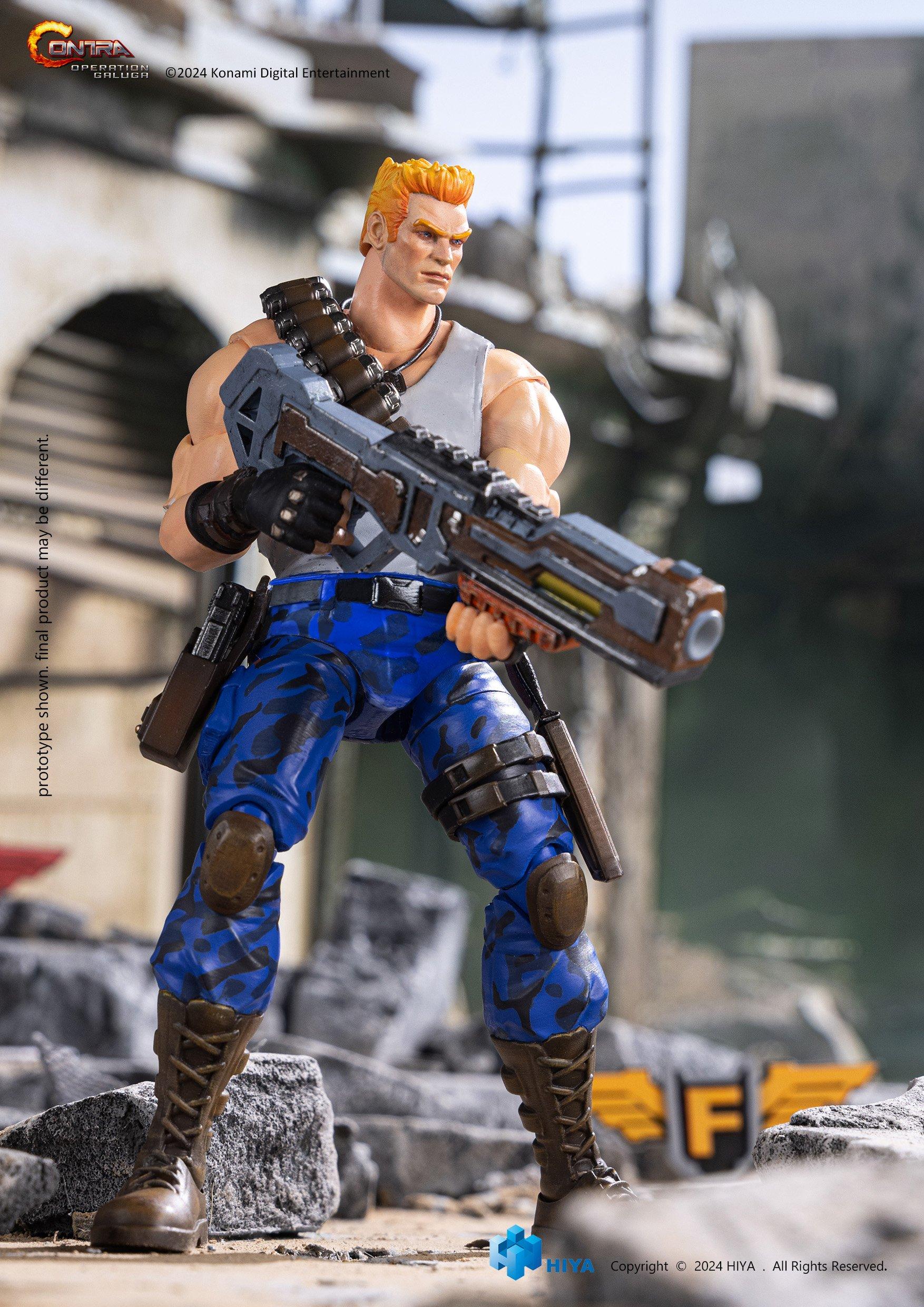 HIYA Exquisite Basic Series Contra Operation Galuga Bill Rizer 1/12 Scale 6-in Action Figure