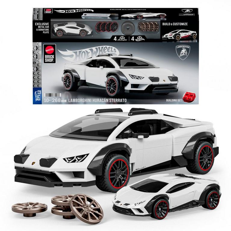Mattel Hot Wheels Brick Shop Lamborghini Huracan Sterrato Playset