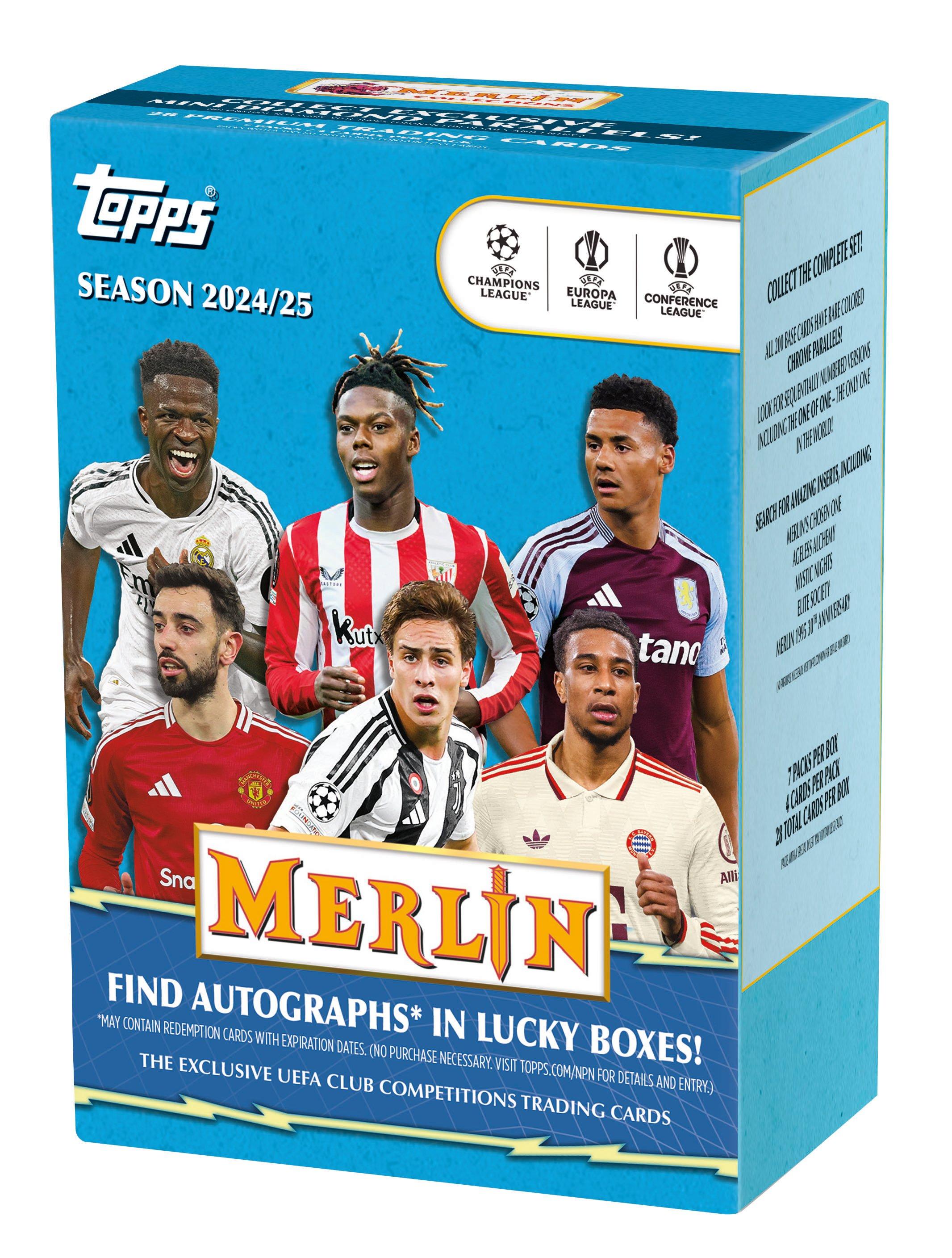 2025 Topps Merlin UEFA Club Competitions Soccer Value Box (7-Pack