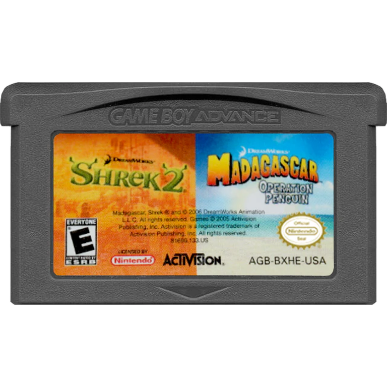 Madagascar: Operation Penguin and Shrek 2 - Game Boy Advance