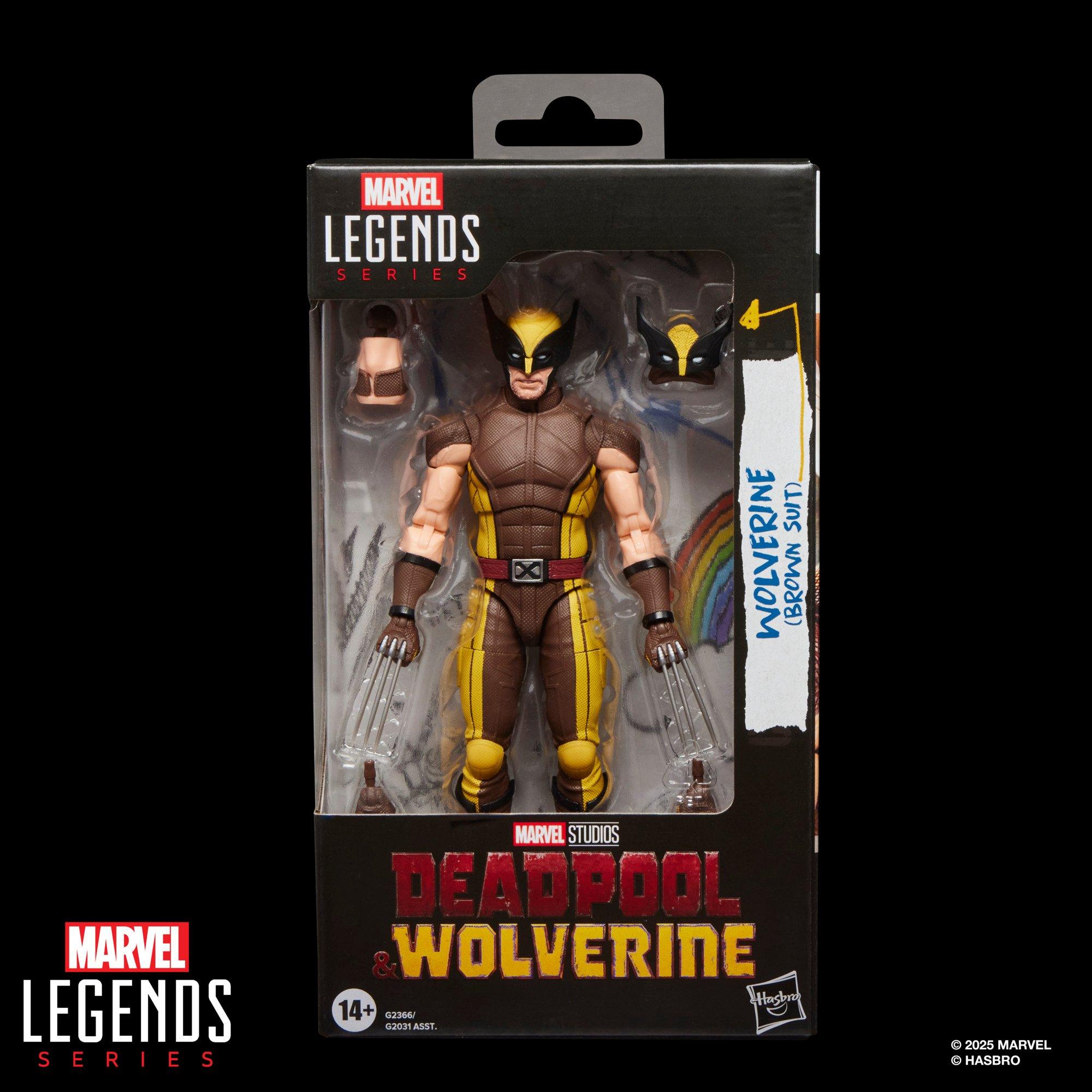 Hasbro Marvel Legends Series Deadpool and Wolverine Wolverine (Brown Suit) Movie 6-in Action Figure