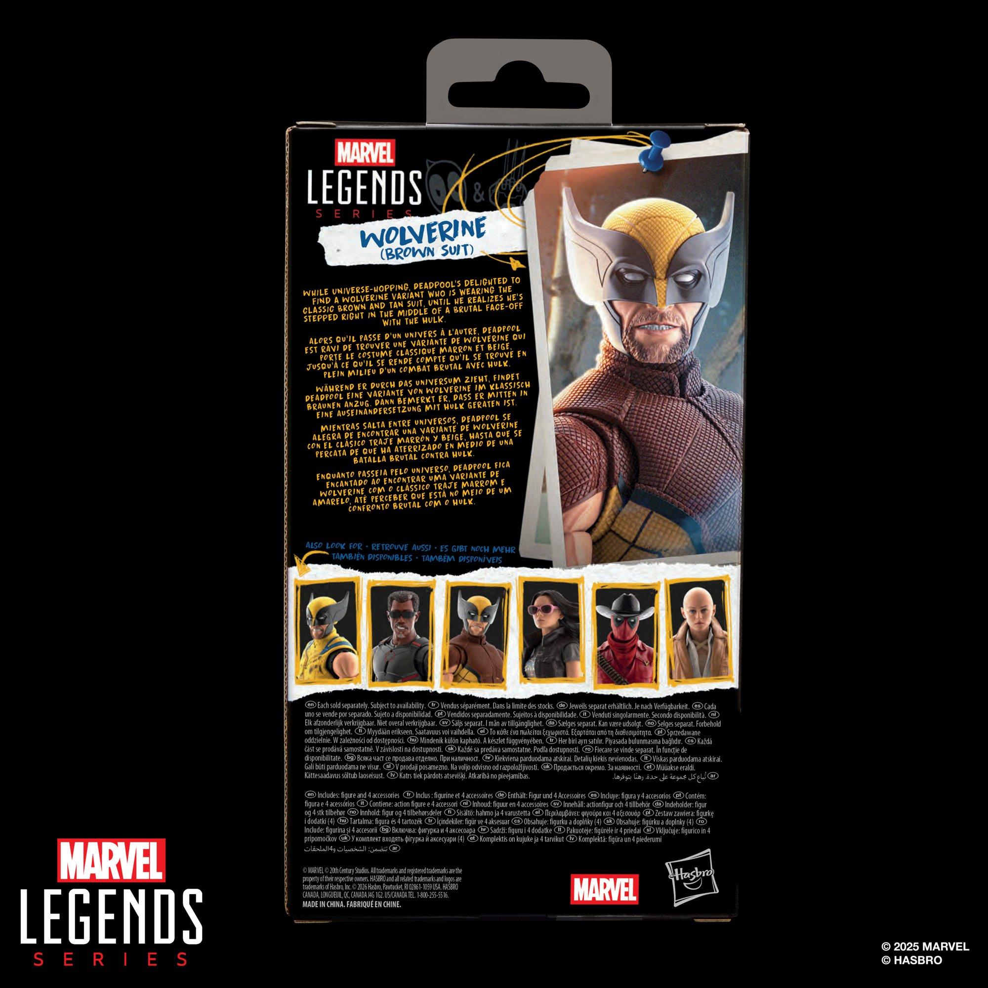 Hasbro Marvel Legends Series Deadpool and Wolverine Wolverine (Brown Suit) Movie 6-in Action Figure