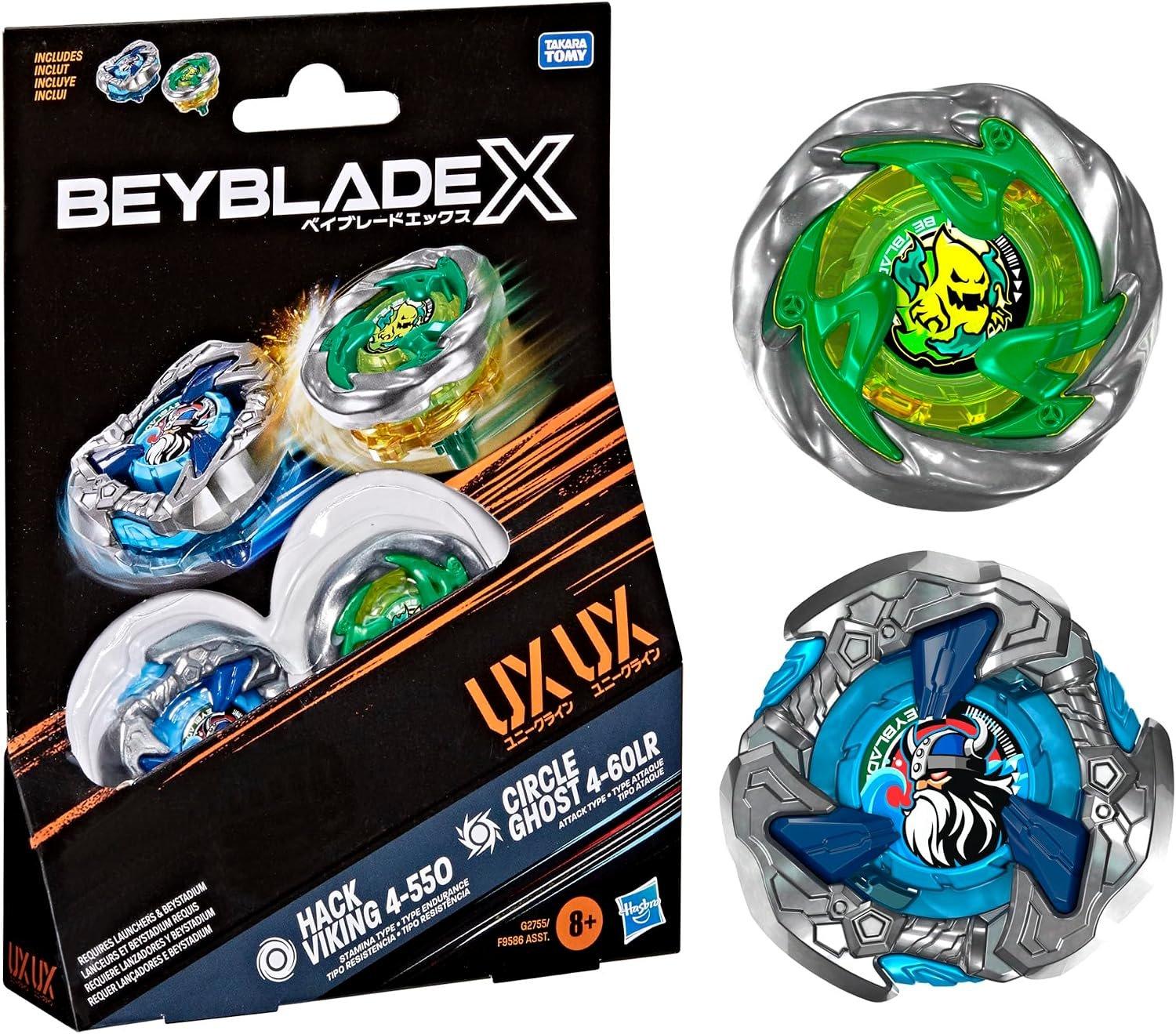 Hasbro Beyblade X UX Circle Ghost and Hack Viking Mammoth Cave