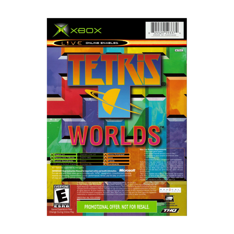 Tetris Worlds - Xbox (Original)
