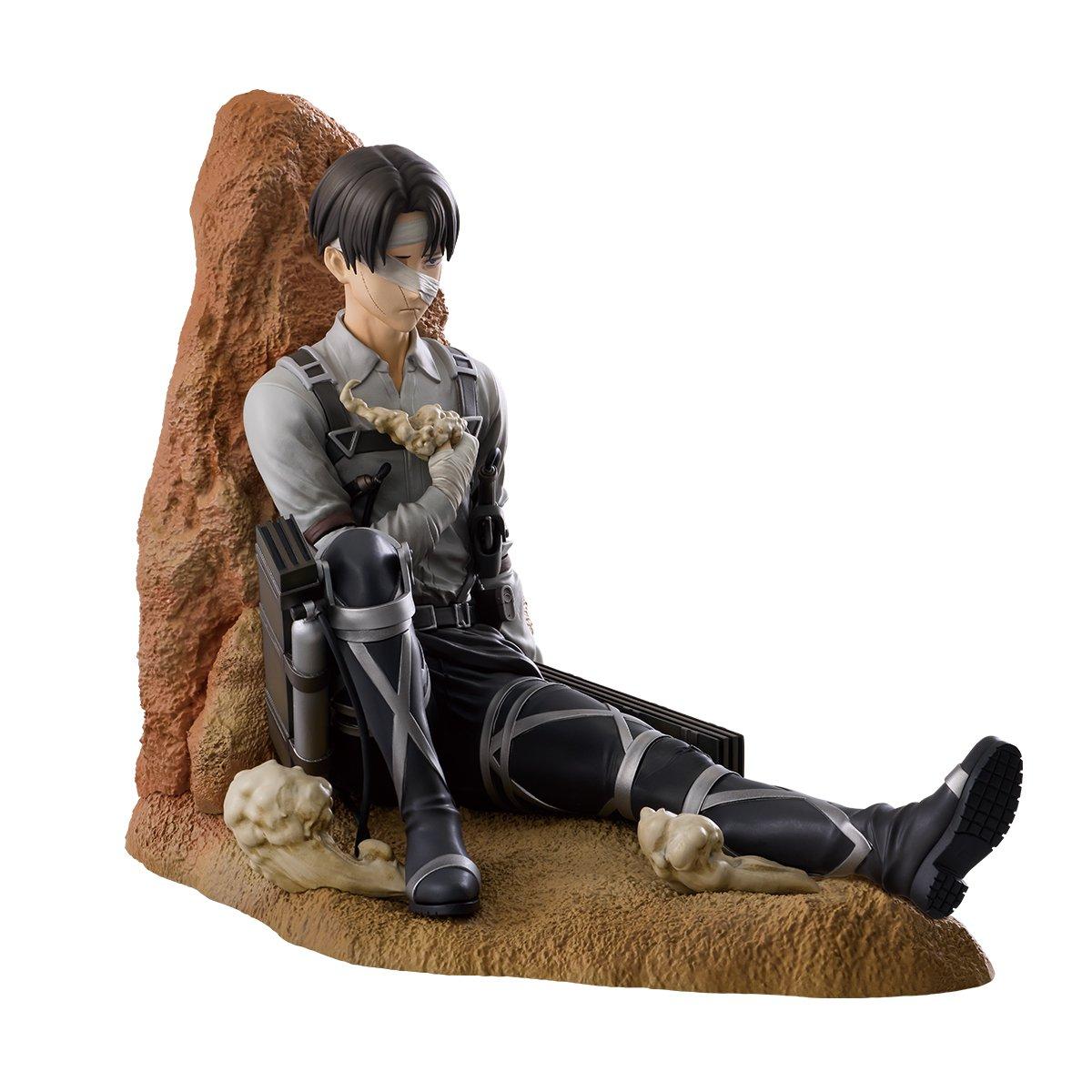Bandai Attack on Titan Mega Impact Ichibansho Levi (Battle of Heaven and Earth) 4.3-in Figure