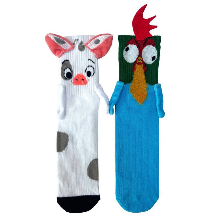 Disney Moana Pua and Heihei Mismatch Unisex Crew Socks GameStop Exclusive