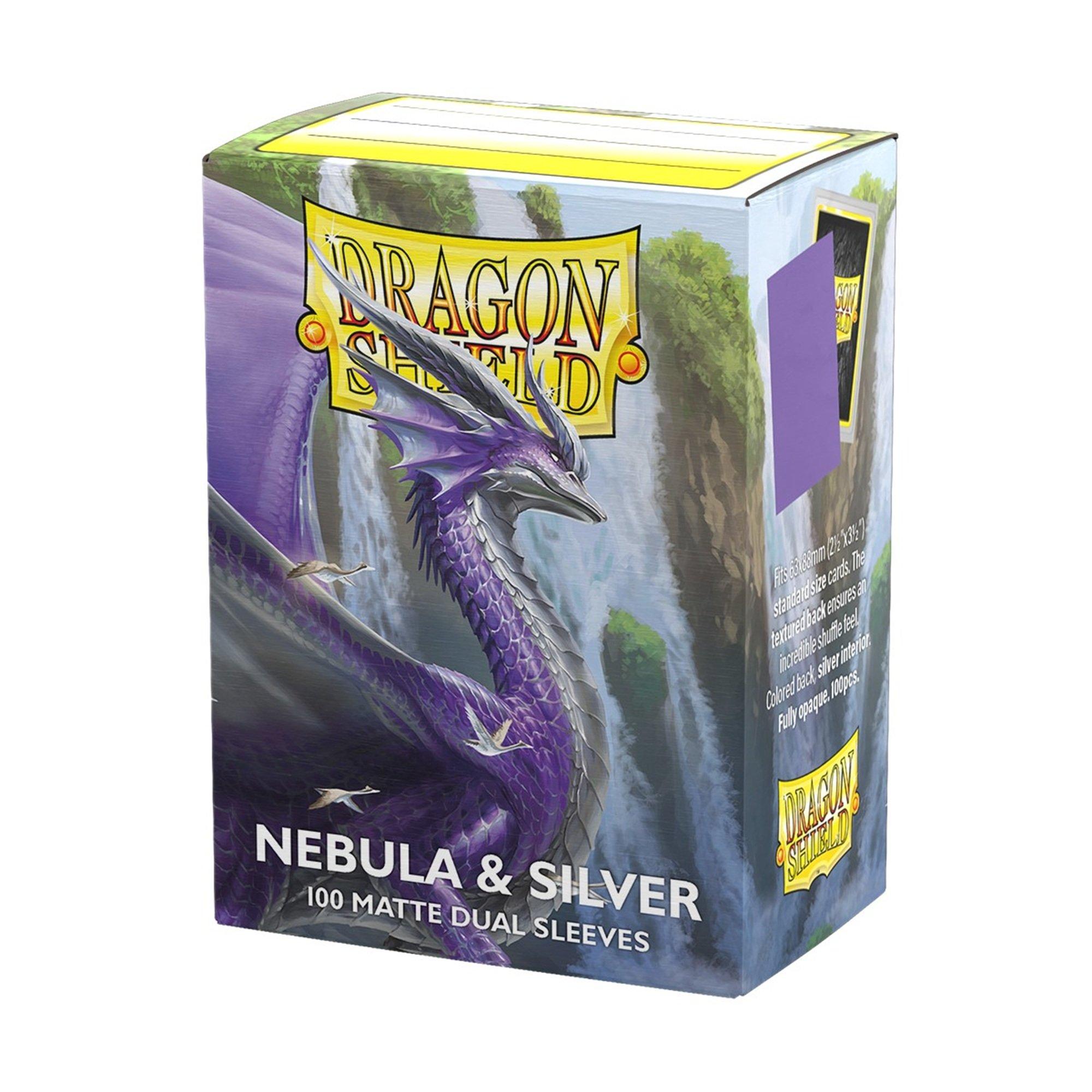 Dragon Shield Sleeves: Standard Matte Dual Sleeves Nebula and Silver |  GameStop