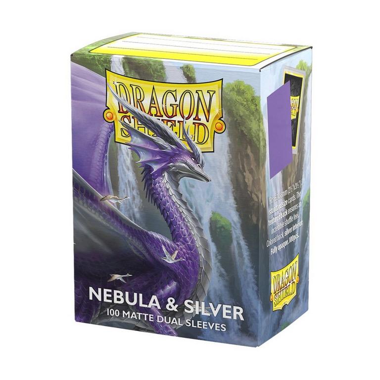 Dragon Shield Sleeves: Standard Matte Dual  100 Count - Nebula and Silver