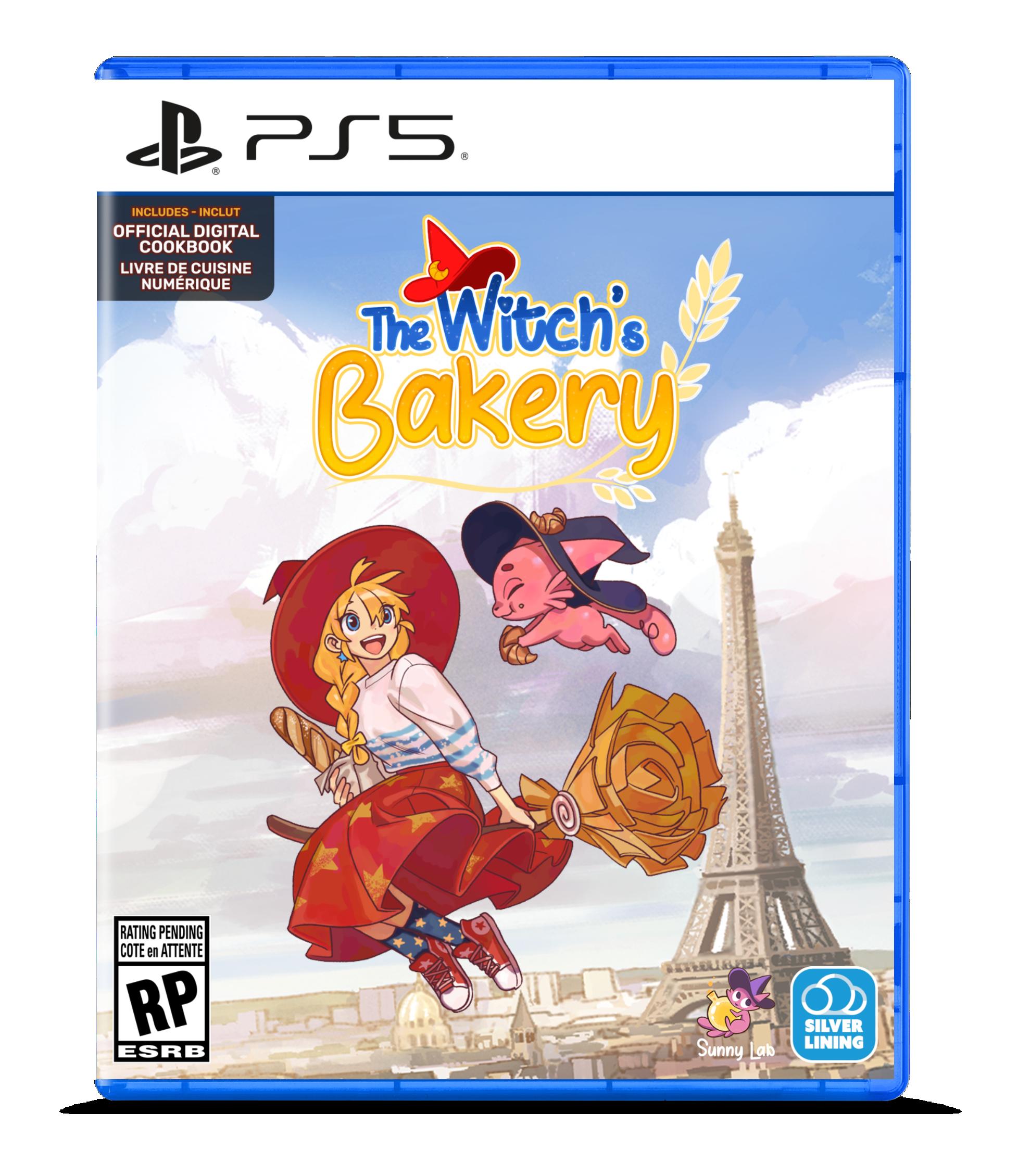 The Witch's Bakery - Tampilan utama game dengan karakter penyihir di depan toko roti