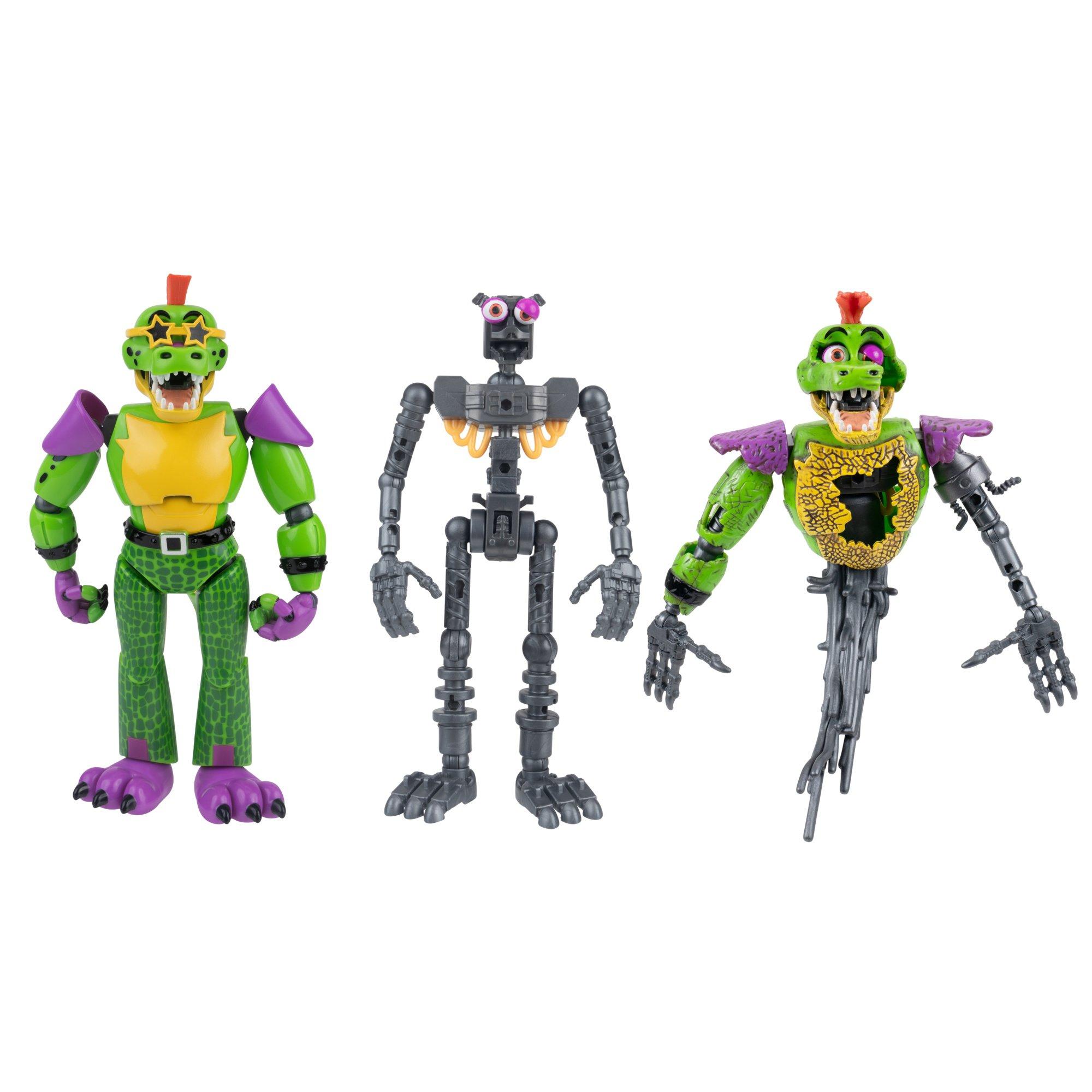 Five Nights at Freddys Endo-Series Glamrock 6-in Action Figure with Montgomery Gator and Shattered Montgomery Gator Parts