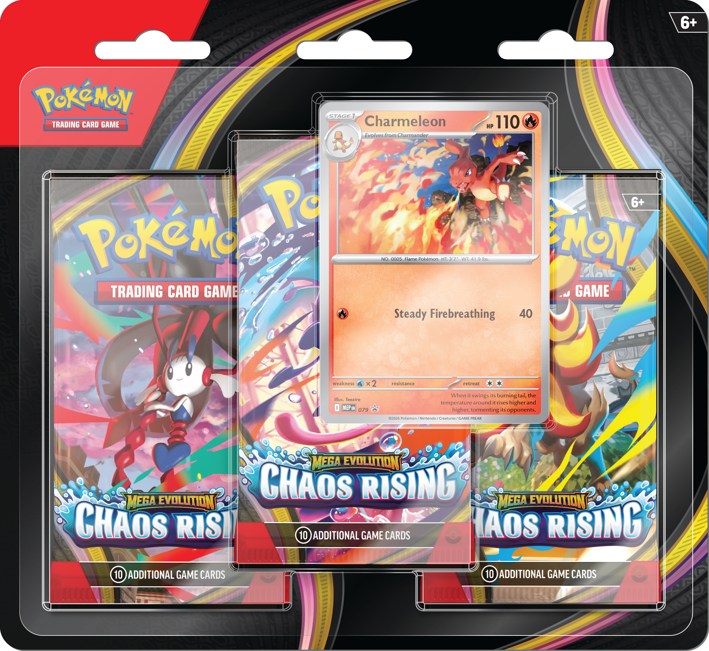 Pokemon Trading Card Game: Chaos Rising Three-Booster Blister | GameStop