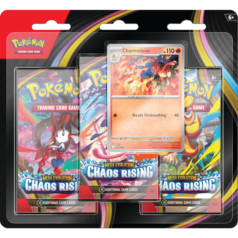 Pokemon Trading Card Game: Chaos Rising Three-Booster Blister