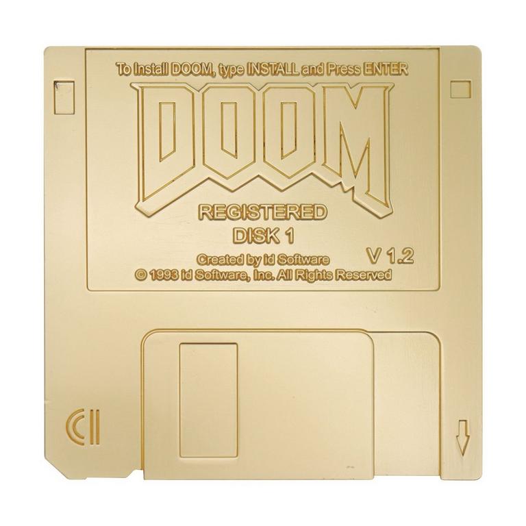 Doom Floppy Disk Limited Edition Imitation Gold Plated Replica