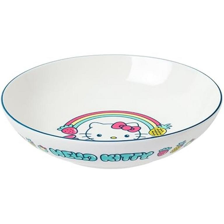 Sanrio Hello Kitty Fruit Rainbow 9-in Ceramic Dinner Bowl