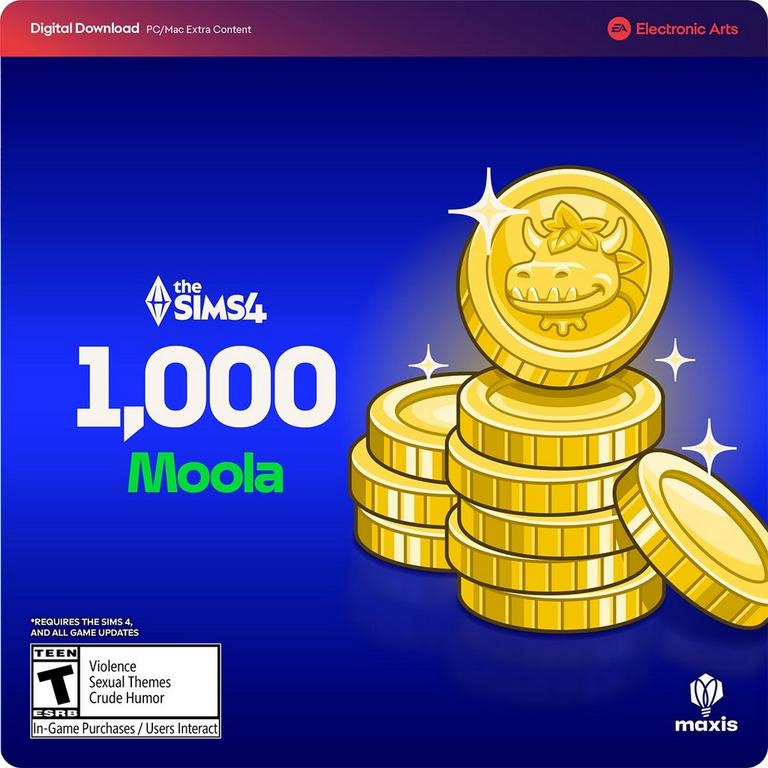 The Sims 4 - 1000 Moola (In-Game Currency) PC EA app