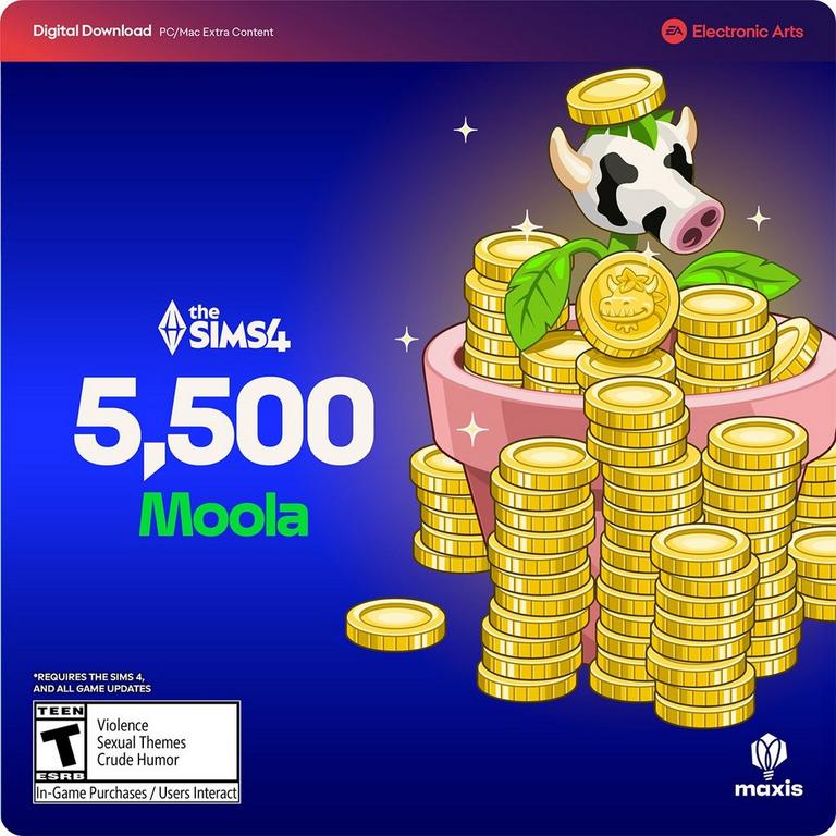 The Sims 4 - 5500 Moola (In-Game Currency) PC EA app