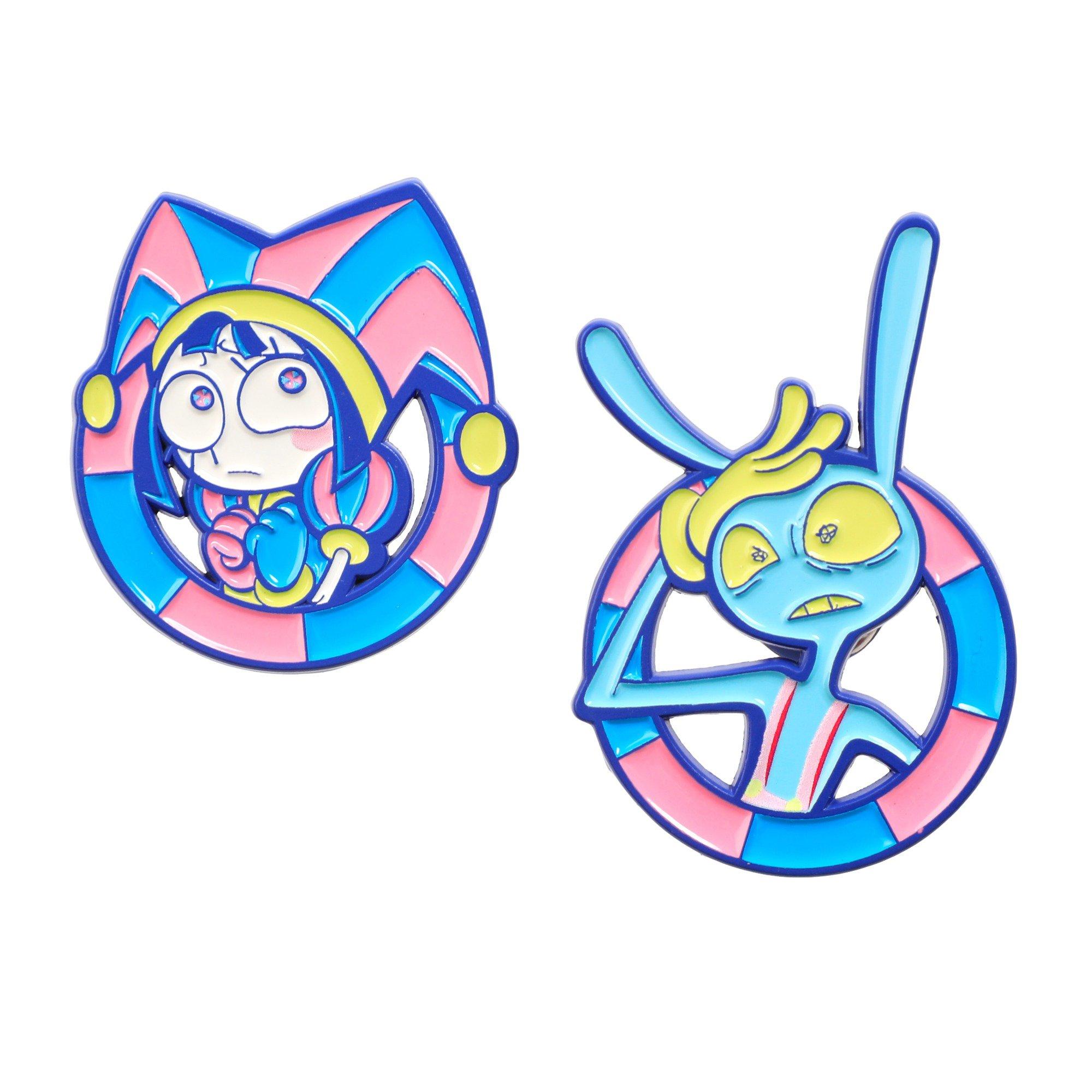 The Amazing Digital Circus Pomni and Jax Enamel Pin Set GameStop Exclusive