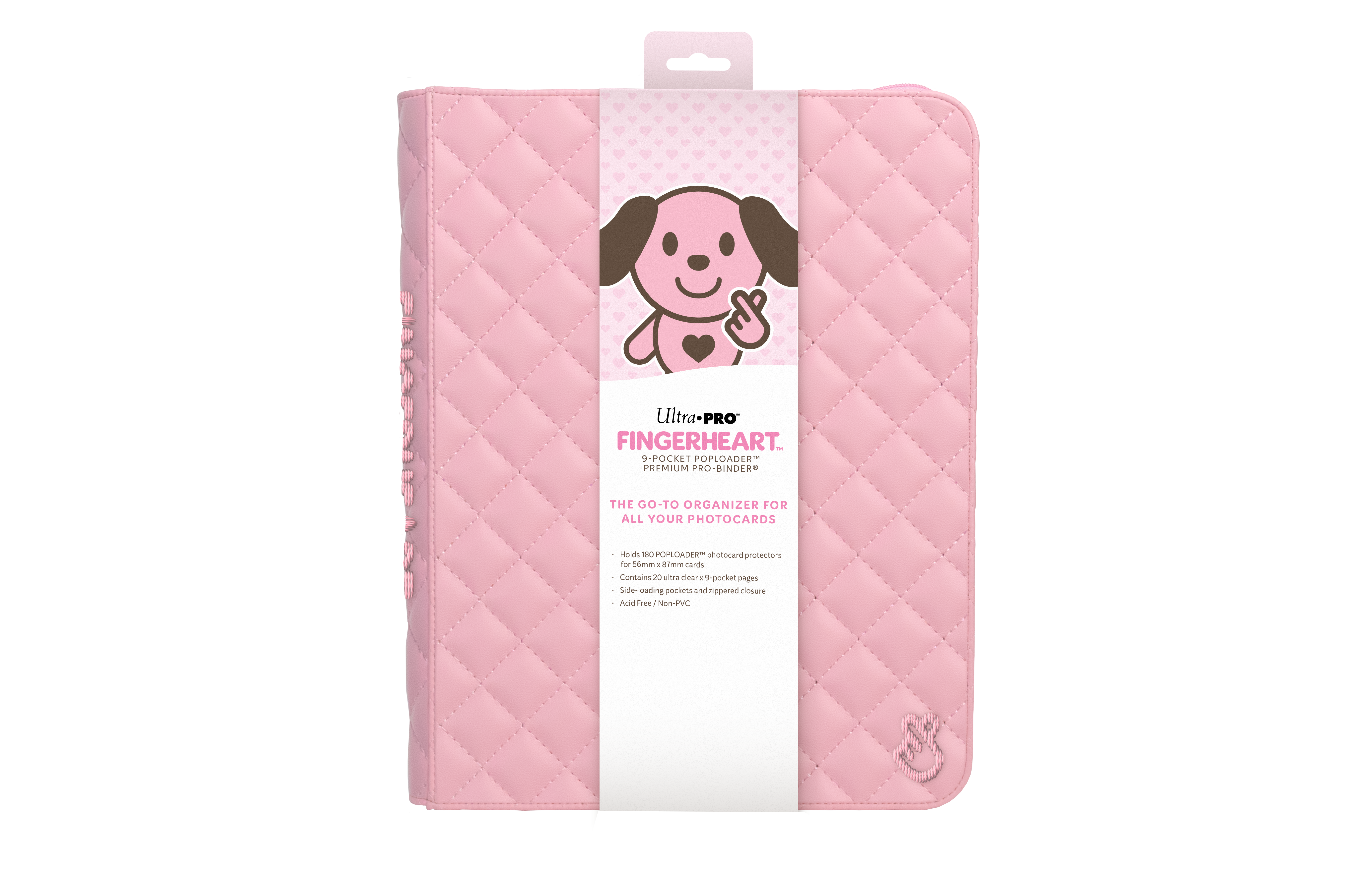 Ultra Pro Fingerheart Zippered Pink 9-Pocket Pro-Binder | GameStop