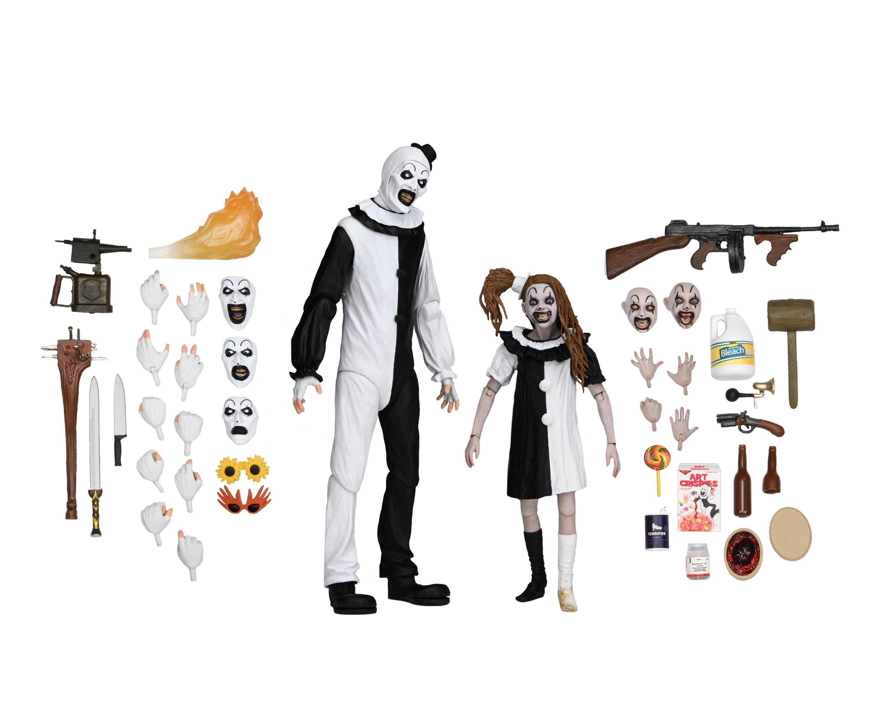 NECA Ultimate Terrifier 2 Art the Clown and The Little Pale Girl 7