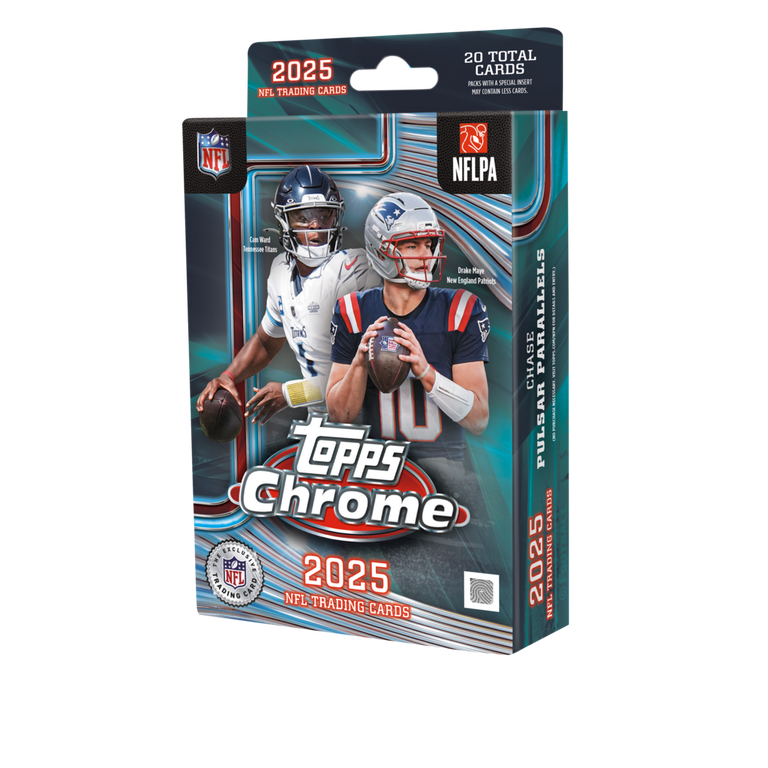 2025 Topps NFL Chrome Football Hanger Box